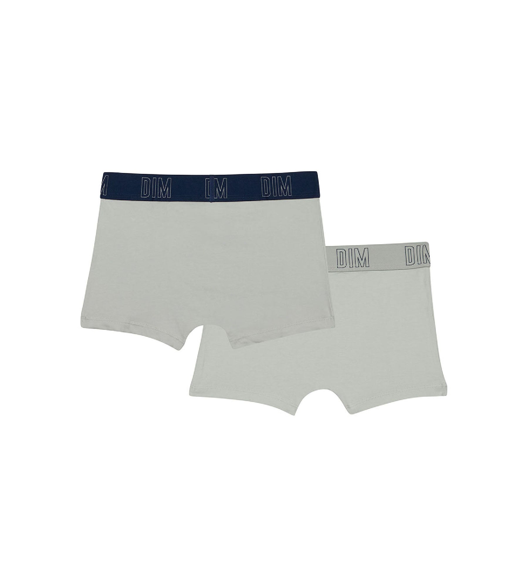 DIM Dim Skin Care Pack of 2 boys' boxers in organic grey cotton