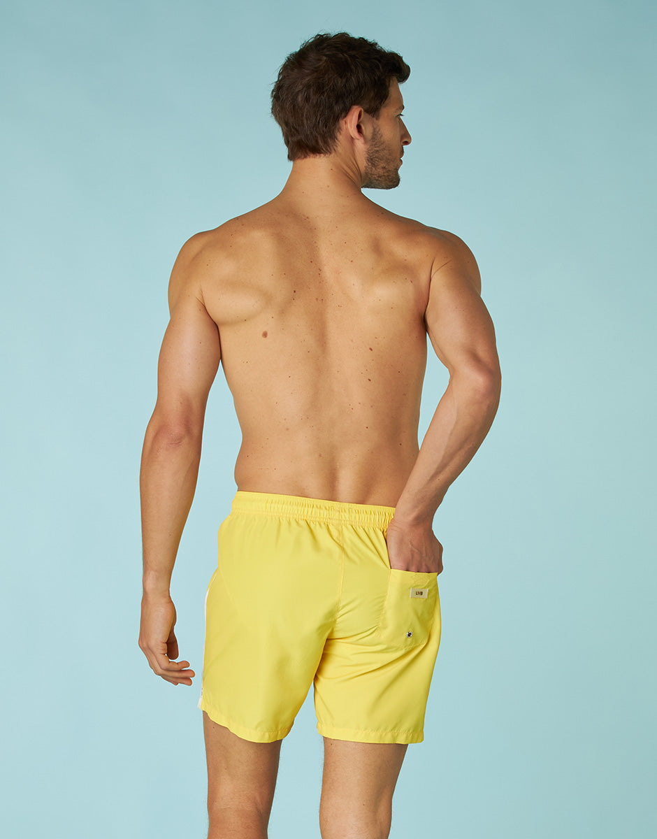 DIM Pastel yellow swim trunks for men