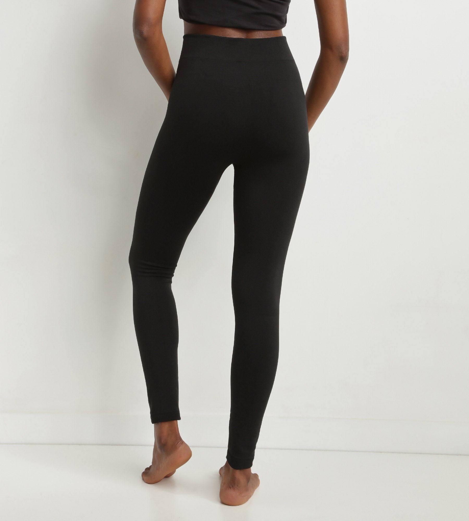 DIM Women's black thermal legging with fleece lining Dim Relax & Go