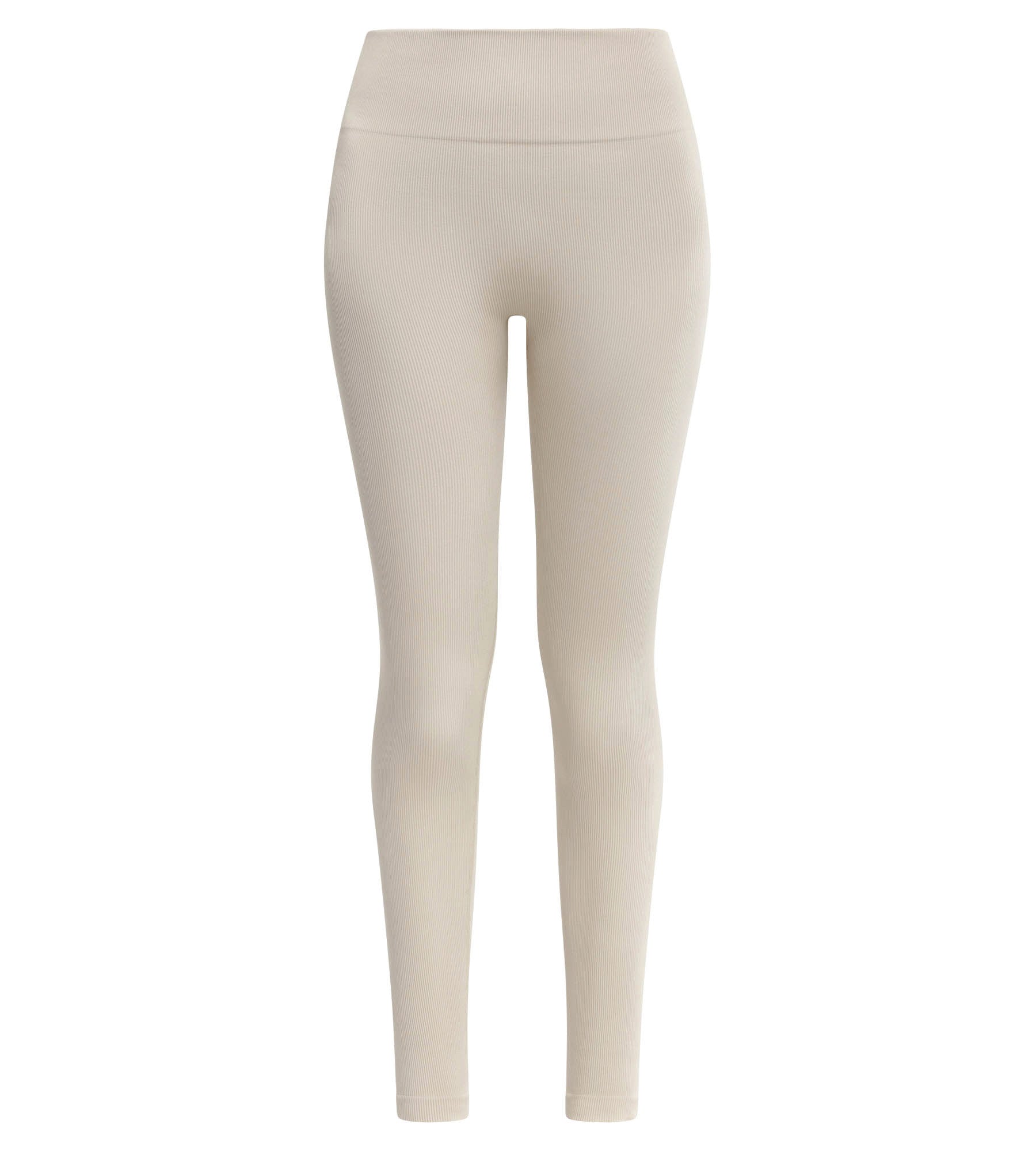 DIM Beige women's ribbed knit leggings Dim Comfywear