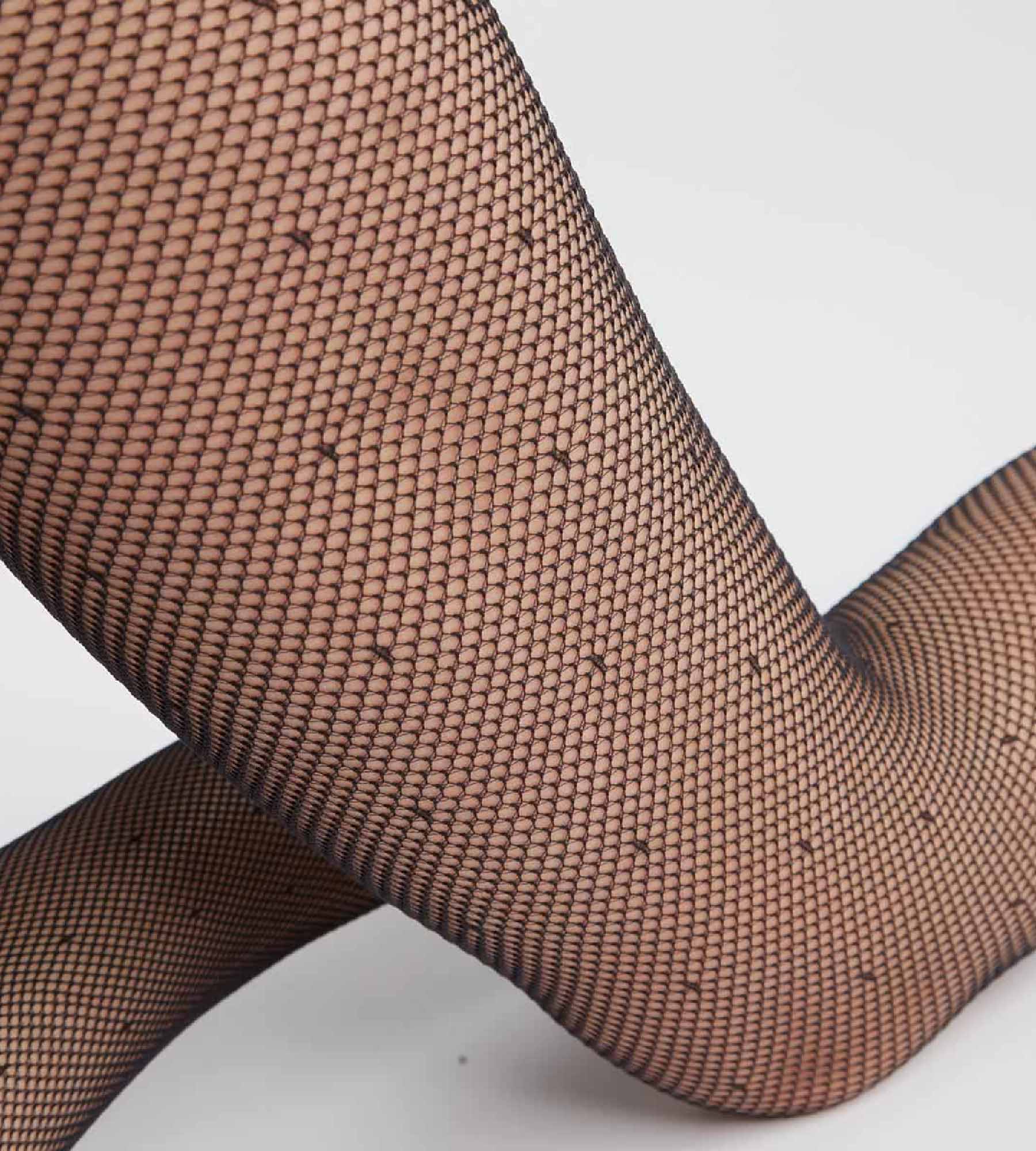 DIM Dim Style Black Women's tights in veil and polka dots with sexy high cut