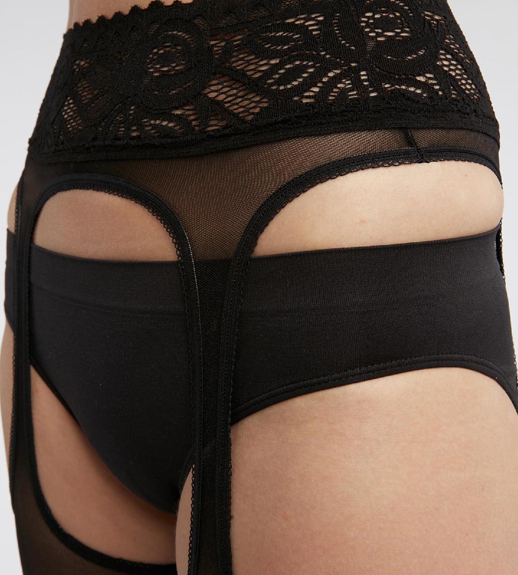 DIM Dim Sexy Women's garter effect tights in voile and lace
