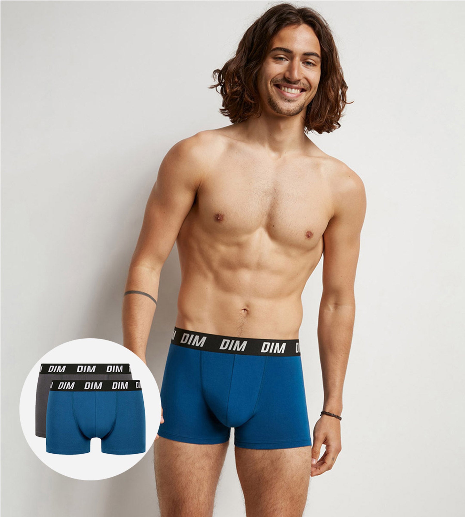 DIM Dim Sport Parma Blue Pack of 2 men's boxers with active temperature regulation