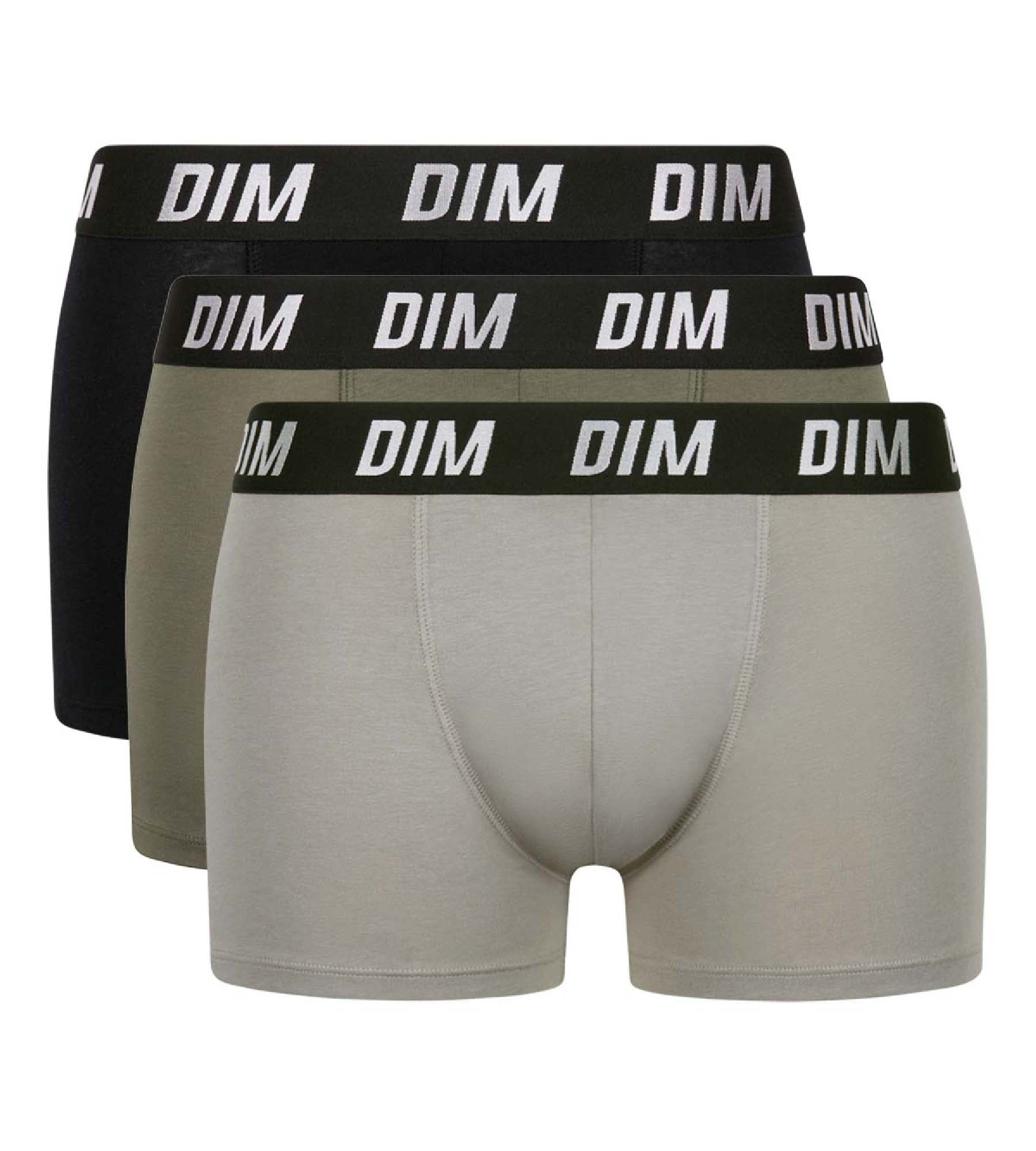 DIM Dim Sport Green Pack of 3 men's boxers with active temperature regulation