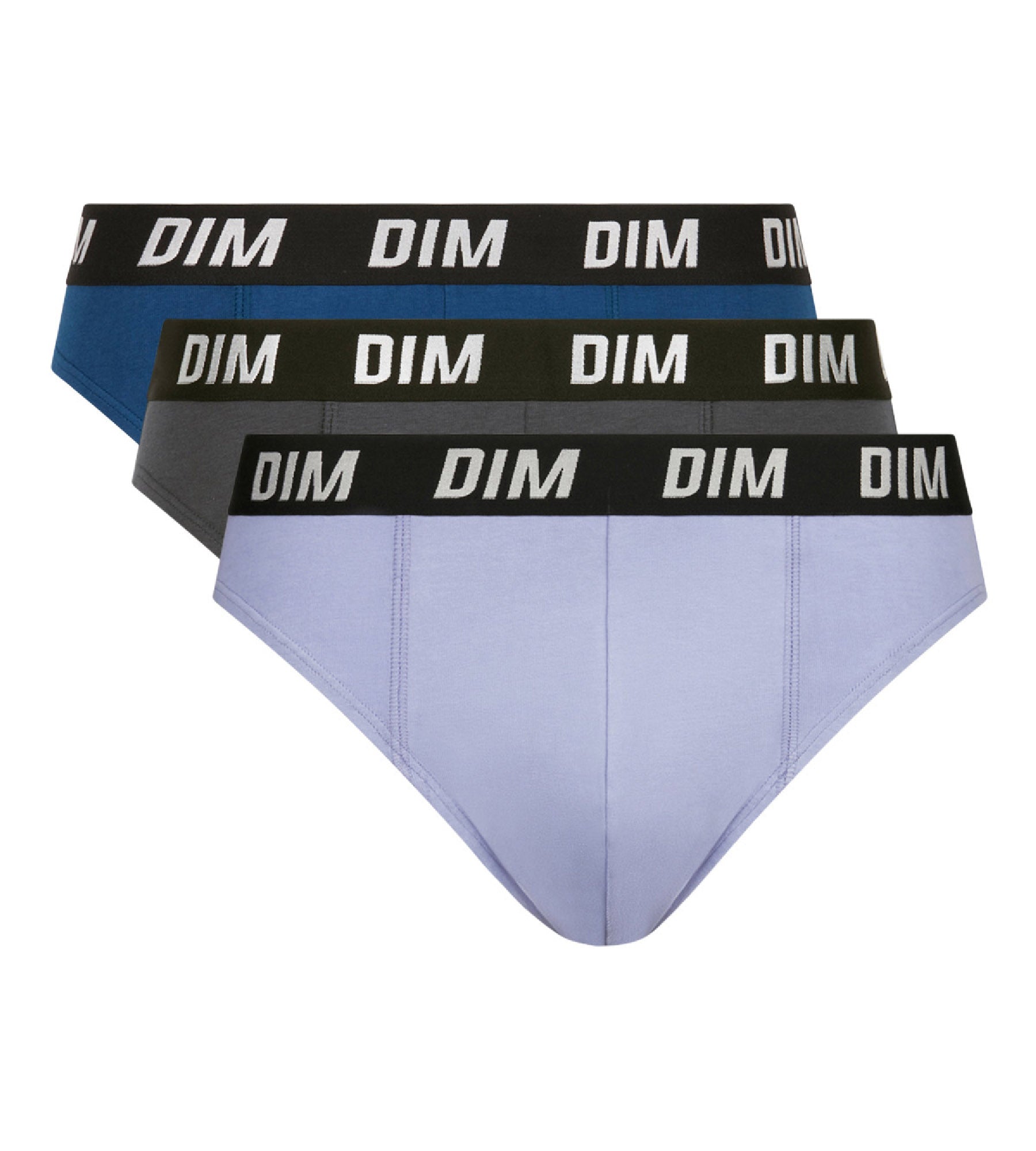 DIM Dim Sport Blue Pack of 3 men's briefs with active temperature regulation