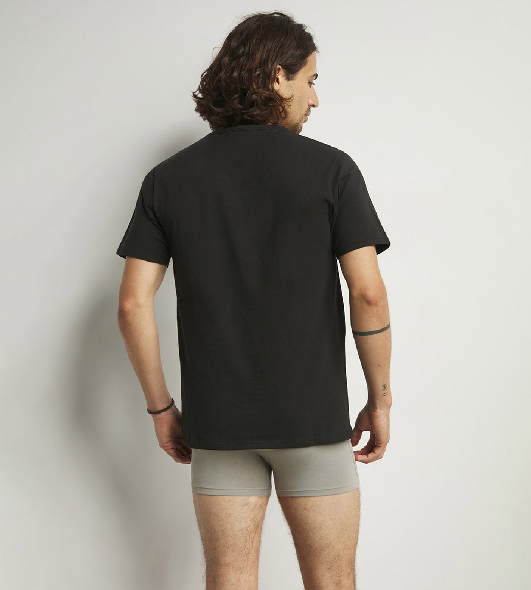 DIM Dim Sport Set of 2 black men's cotton V-neck T-shirts with active temperature regulation