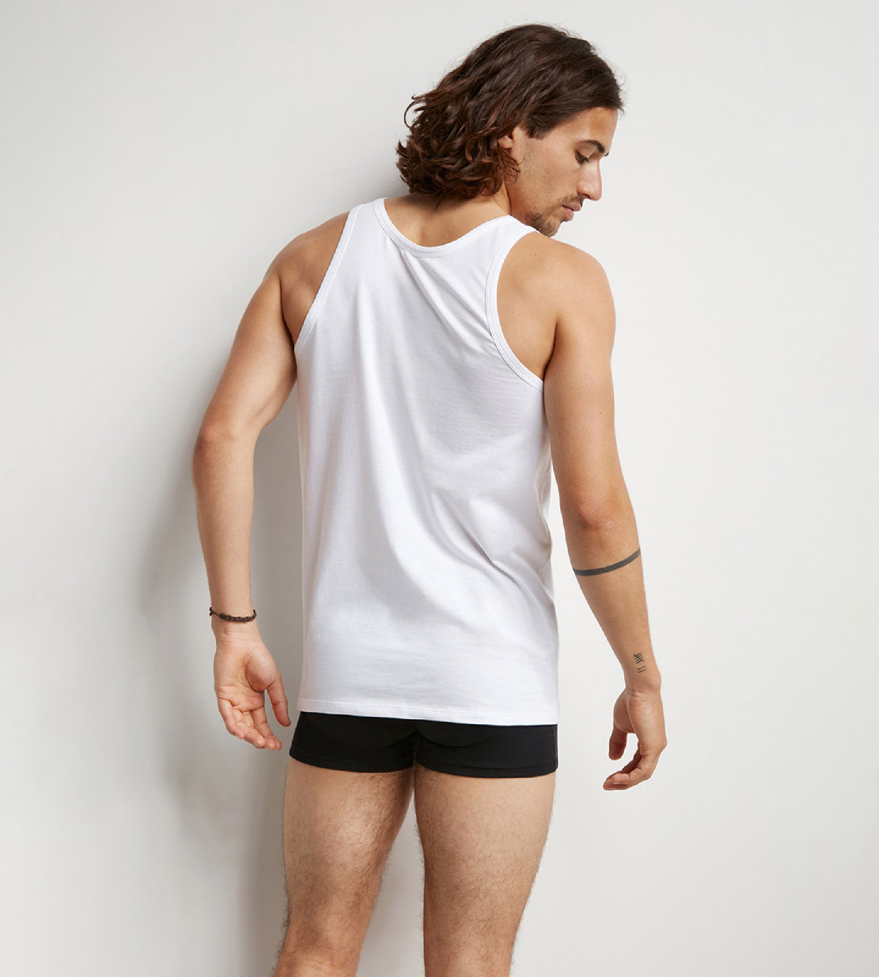 DIM Dim Sport Set of 2 White men's cotton vests with active temperature regulation