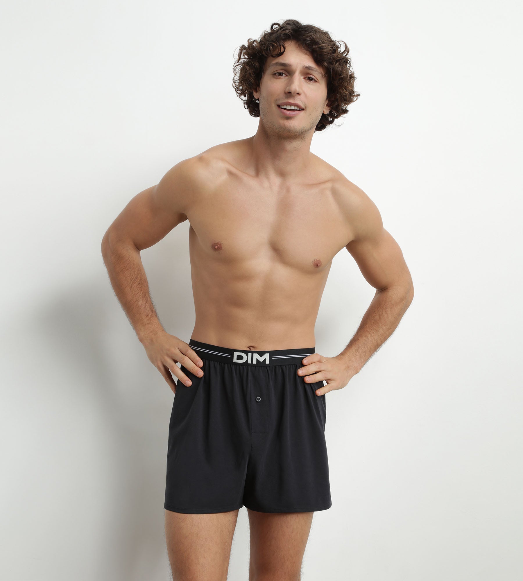 DIM Men's cotton briefs Black Dim Icons Essentiel