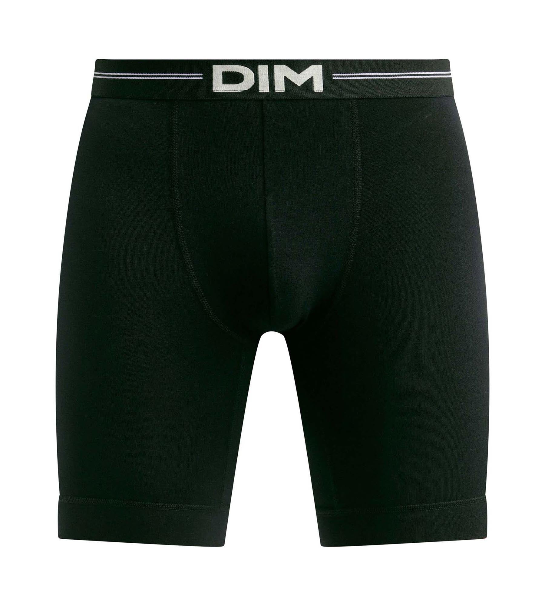 DIM Men's long modal cotton boxers in Black Dim Icons Essentiel