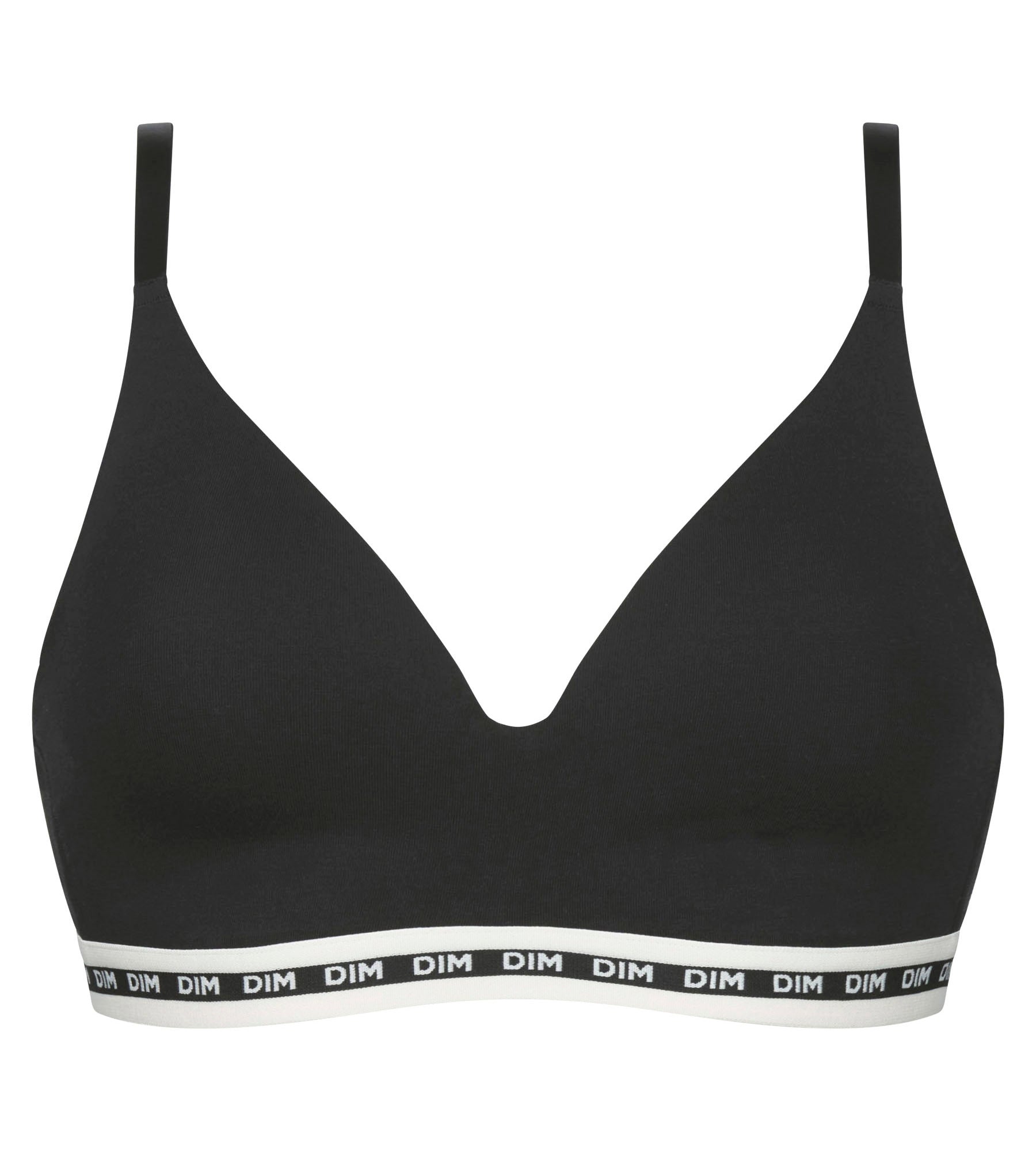 DIM Triangle bra in modal cotton Black with molded cups Dim Icon