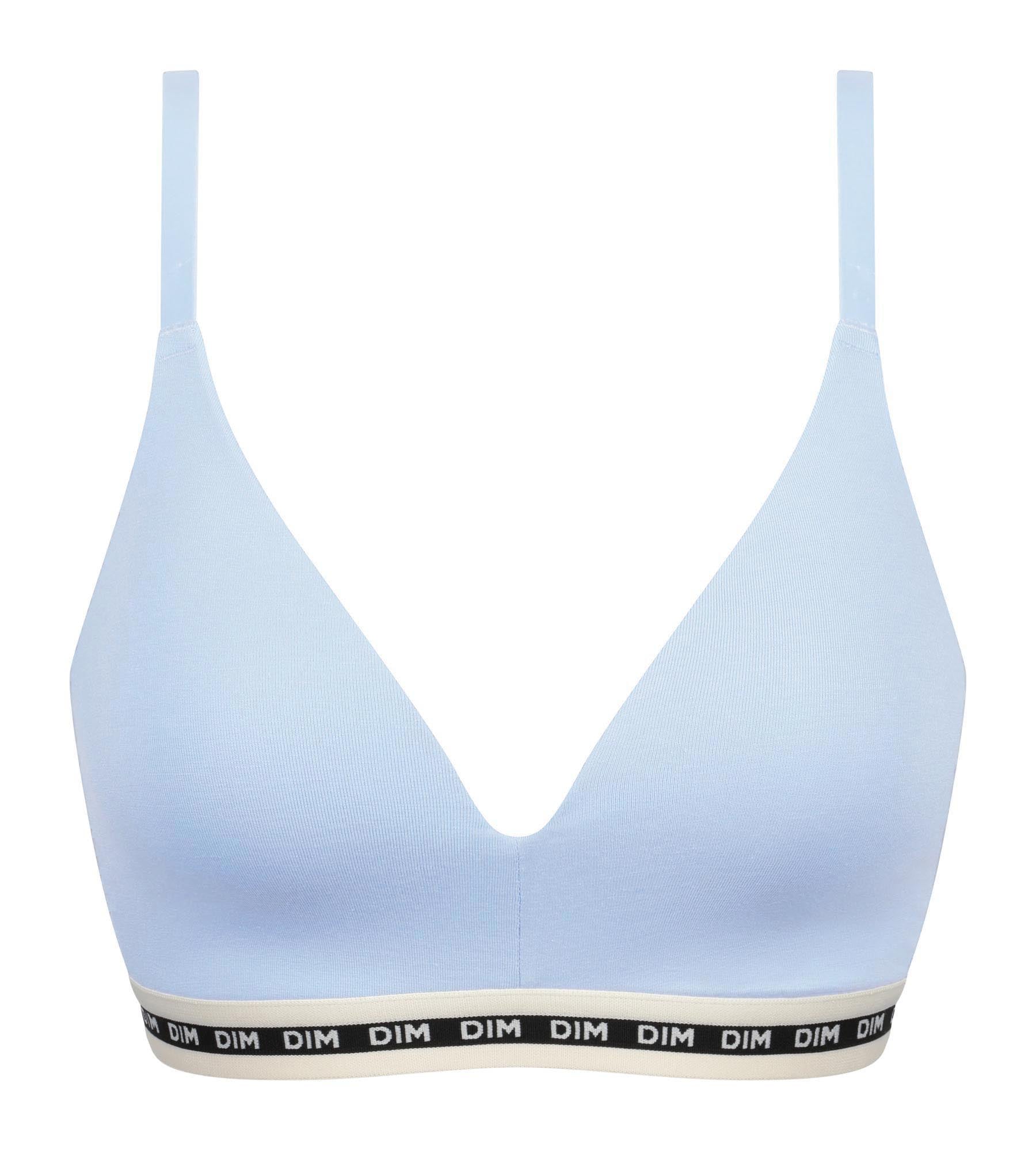 DIM Blue modal cotton triangle bra with molded cups Dim Icons