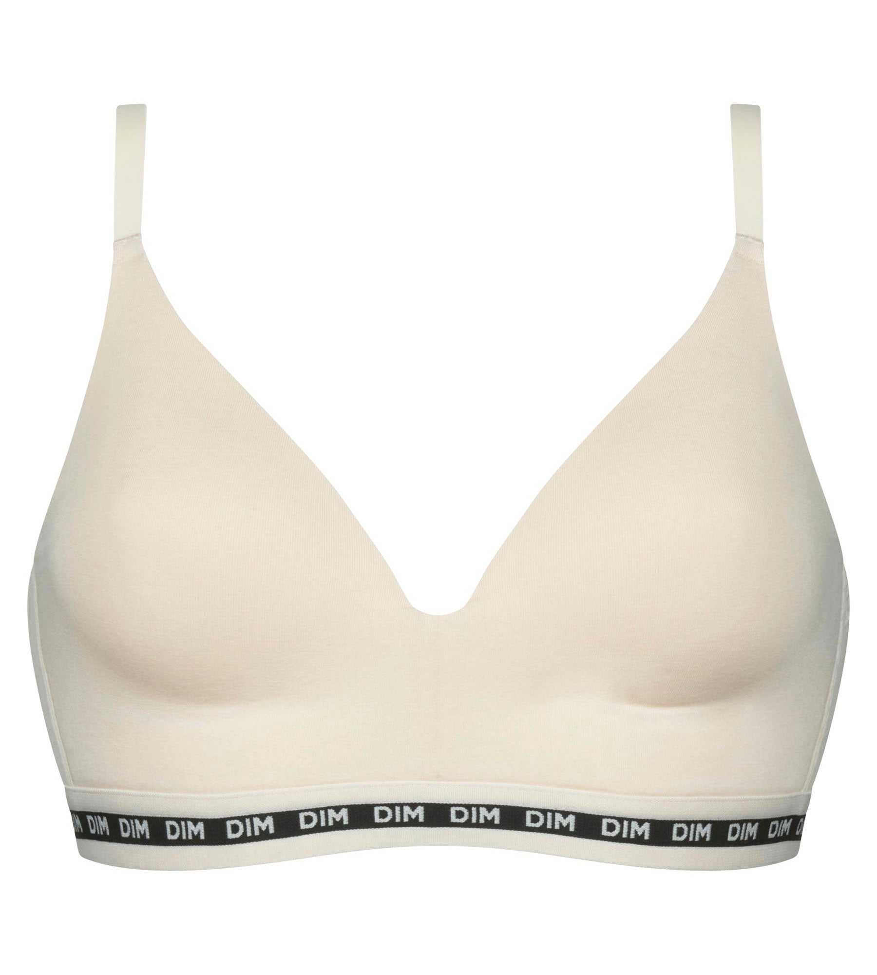 DIM Triangle bra in modal cotton beige with molded cups Dim Icon
