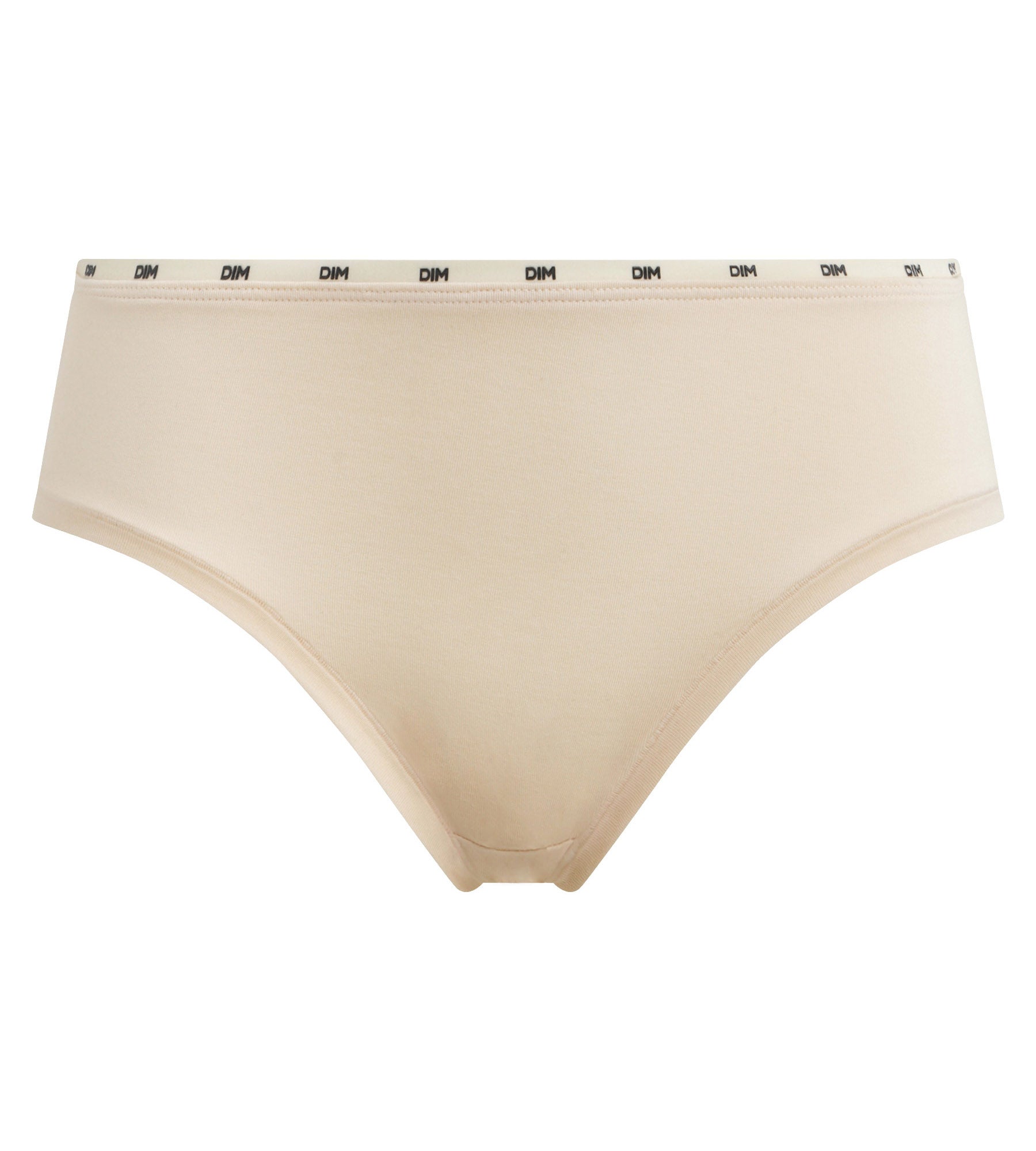 DIM Women's stretch cotton briefs in Beige with a thin waistband Dim Icon Essentiel