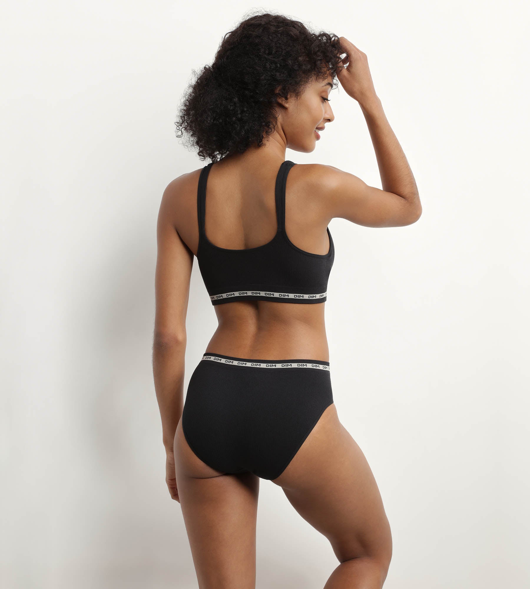 DIM Women's seamless Black polyamide modal briefs Dim Icons Seamless