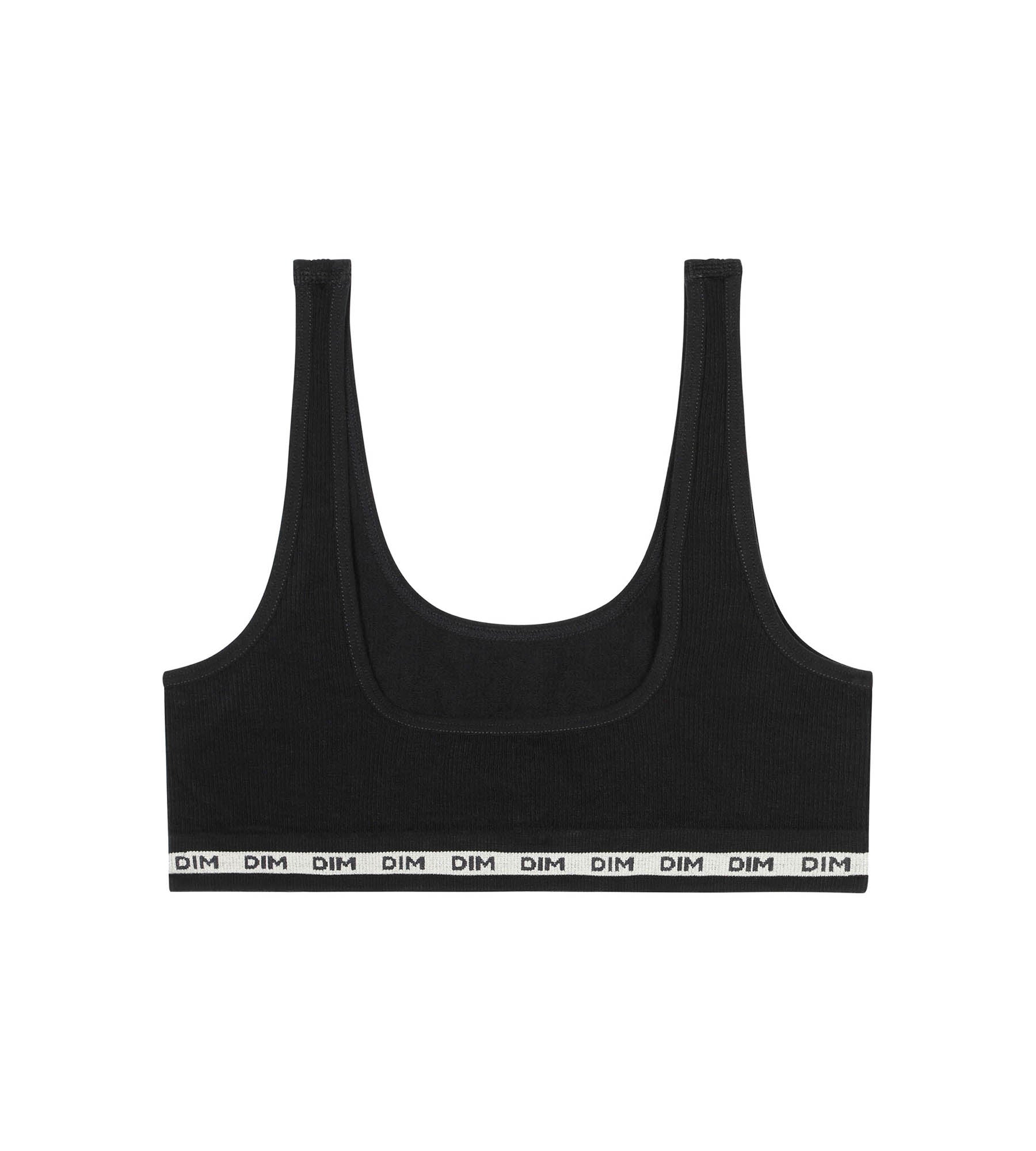 DIM Girls' ribbed fabric bralette in Black Dim Icons