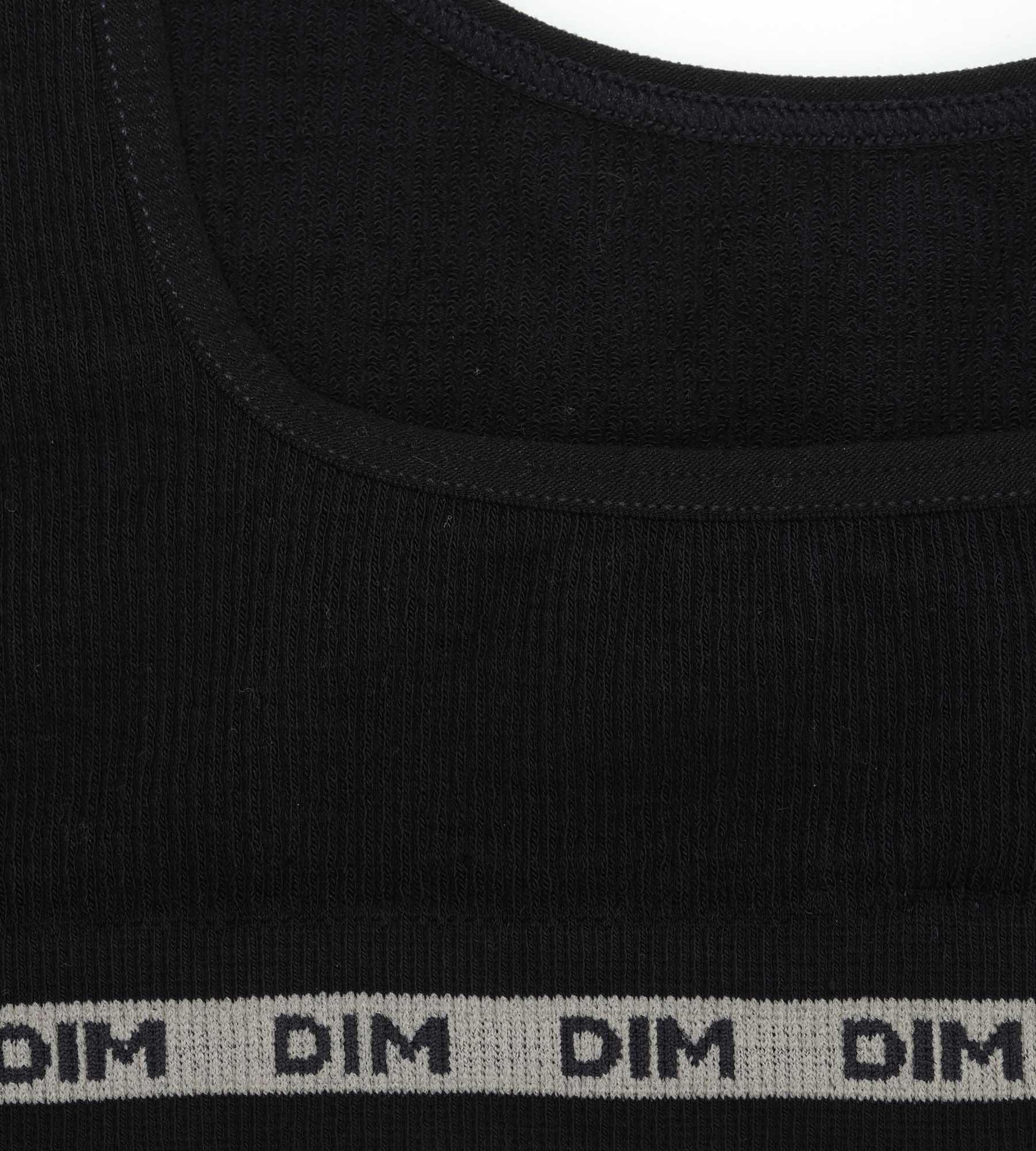 DIM Girls' ribbed fabric bralette in Black Dim Icons