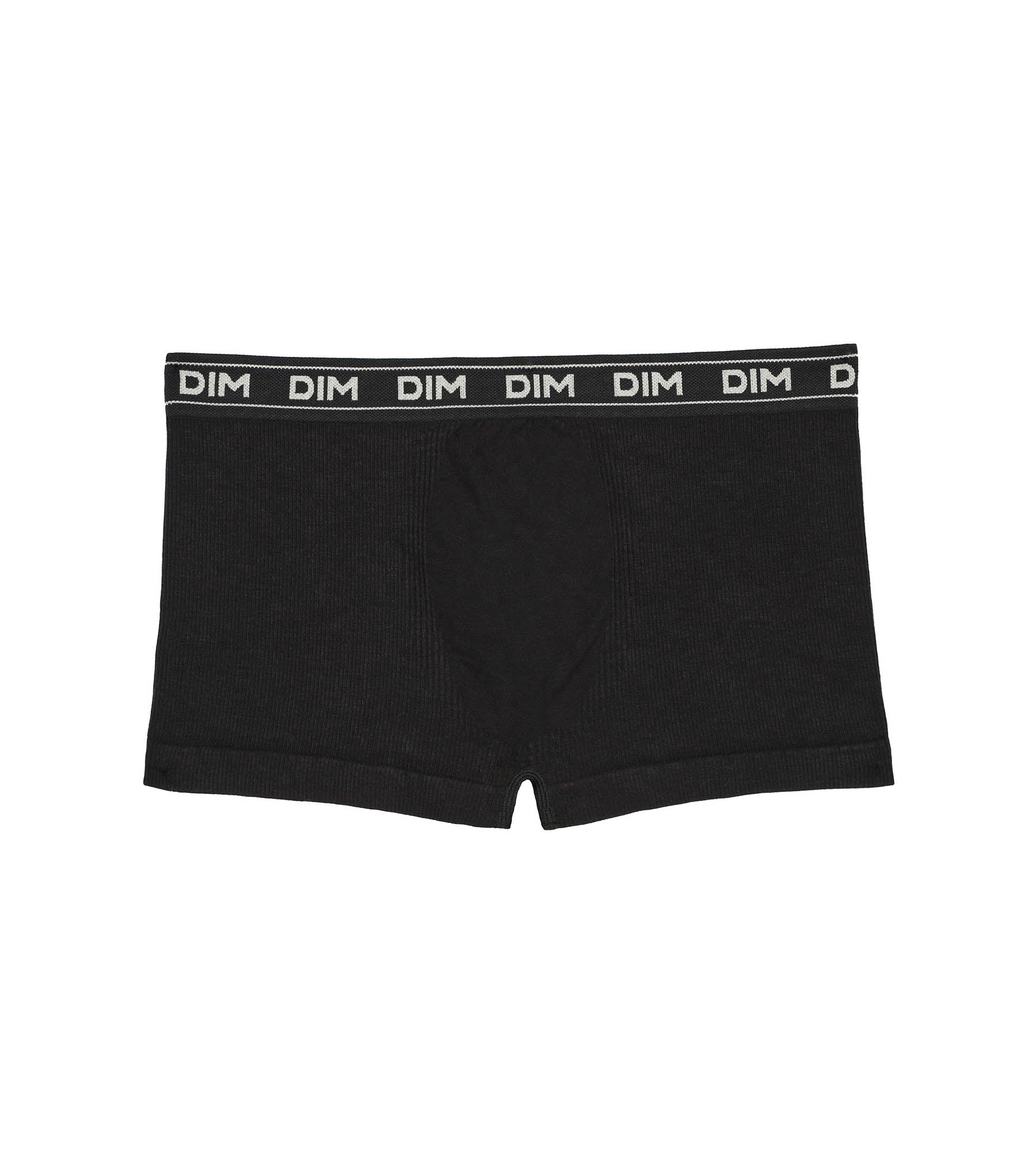 DIM Boys' ribbed microfibre boxers in Black Dim Icons