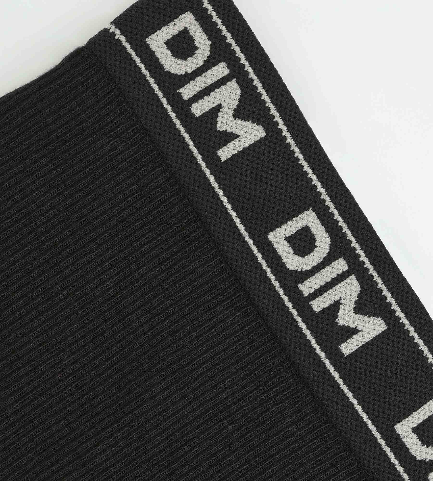 DIM Boys' ribbed microfibre boxers in Black Dim Icons
