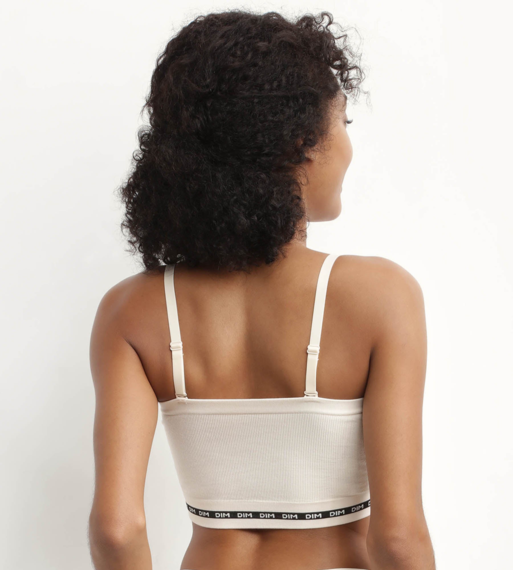 DIM Microfibre wireless Beige bandeau bra Dim Icon Seamless