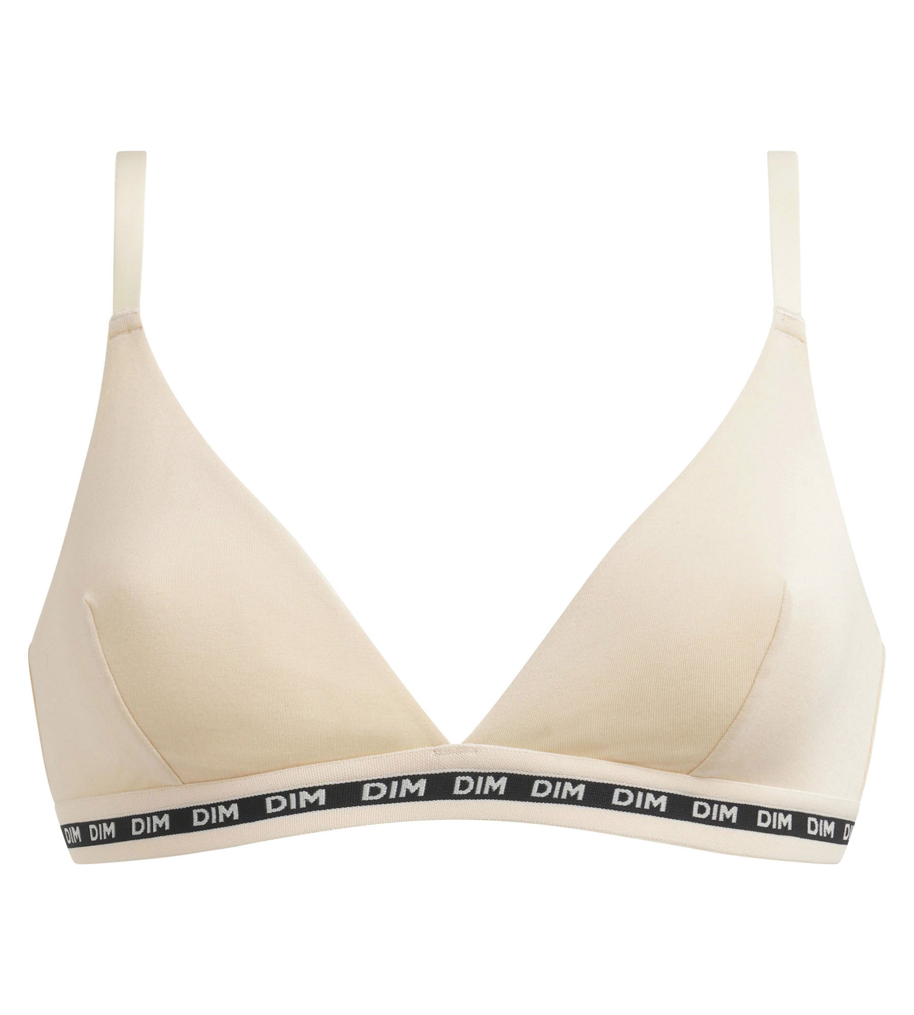DIM Triangle wireless microfibre bra in Beige Dim Icon Essentiel