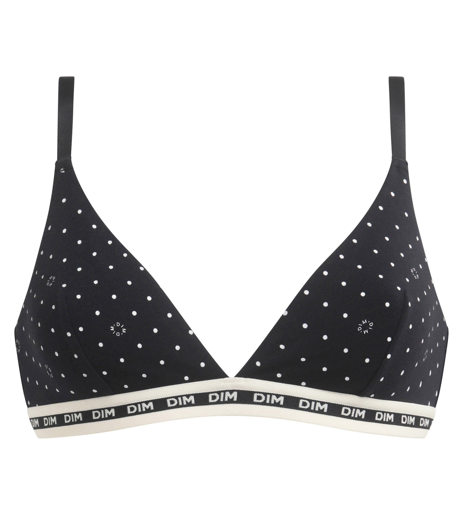 DIM Triangle wireless microfibre bra in Black Dimmania Dim Icon Essentiel