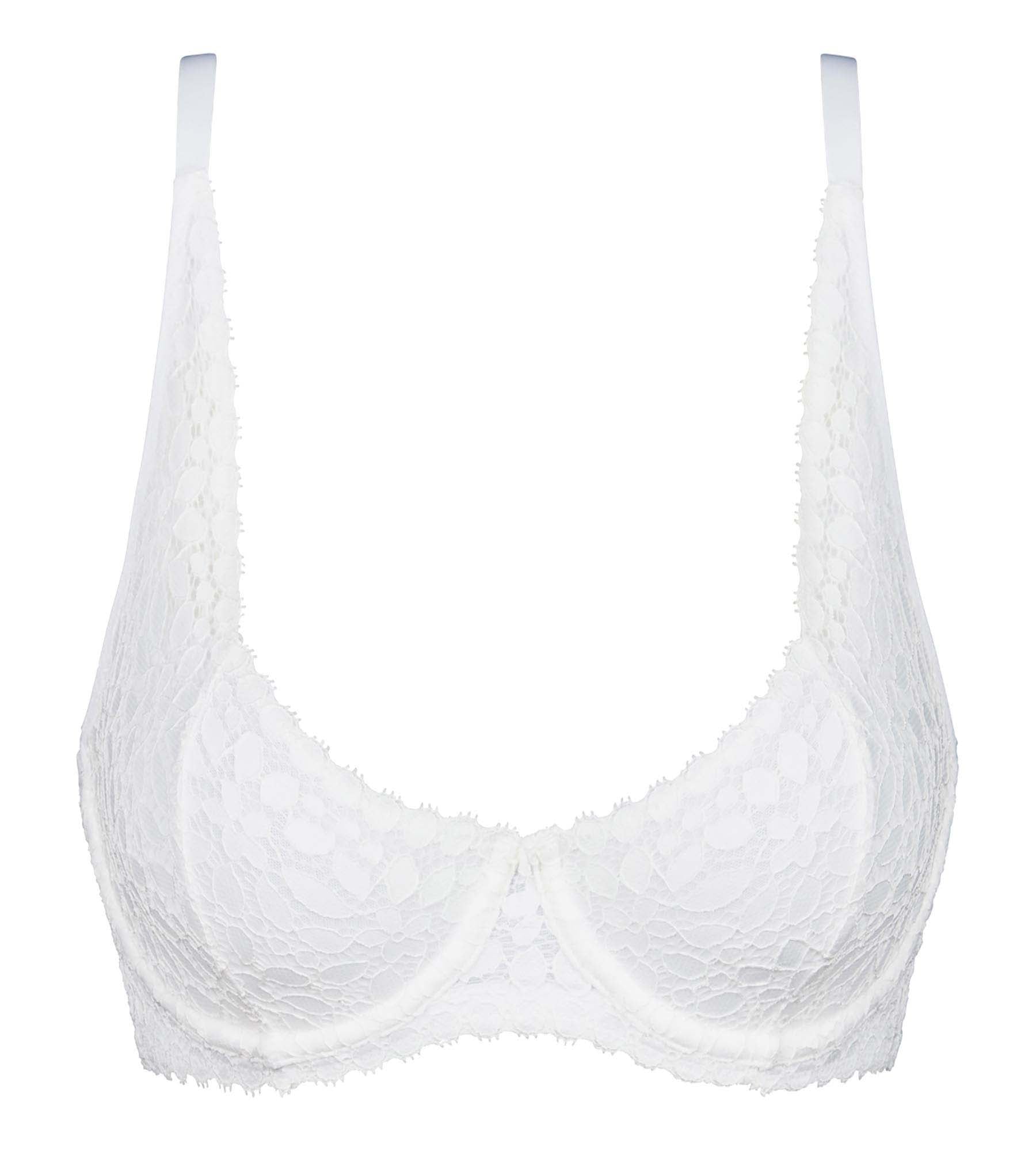DIM Underwire floral lace bra in white Daily Dentelle