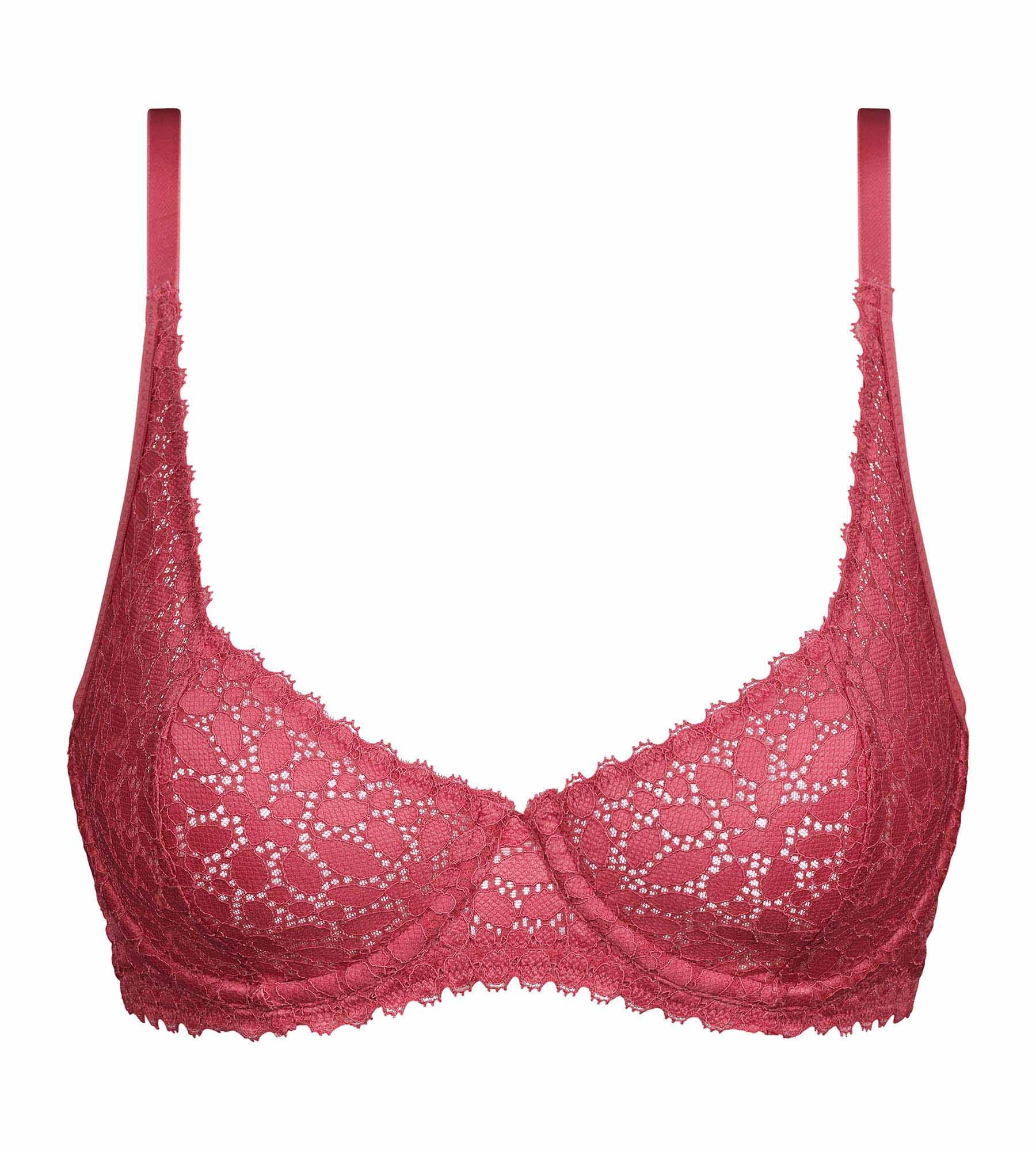 DIM Underwired push-up bra in pink floral lace Dim Daily