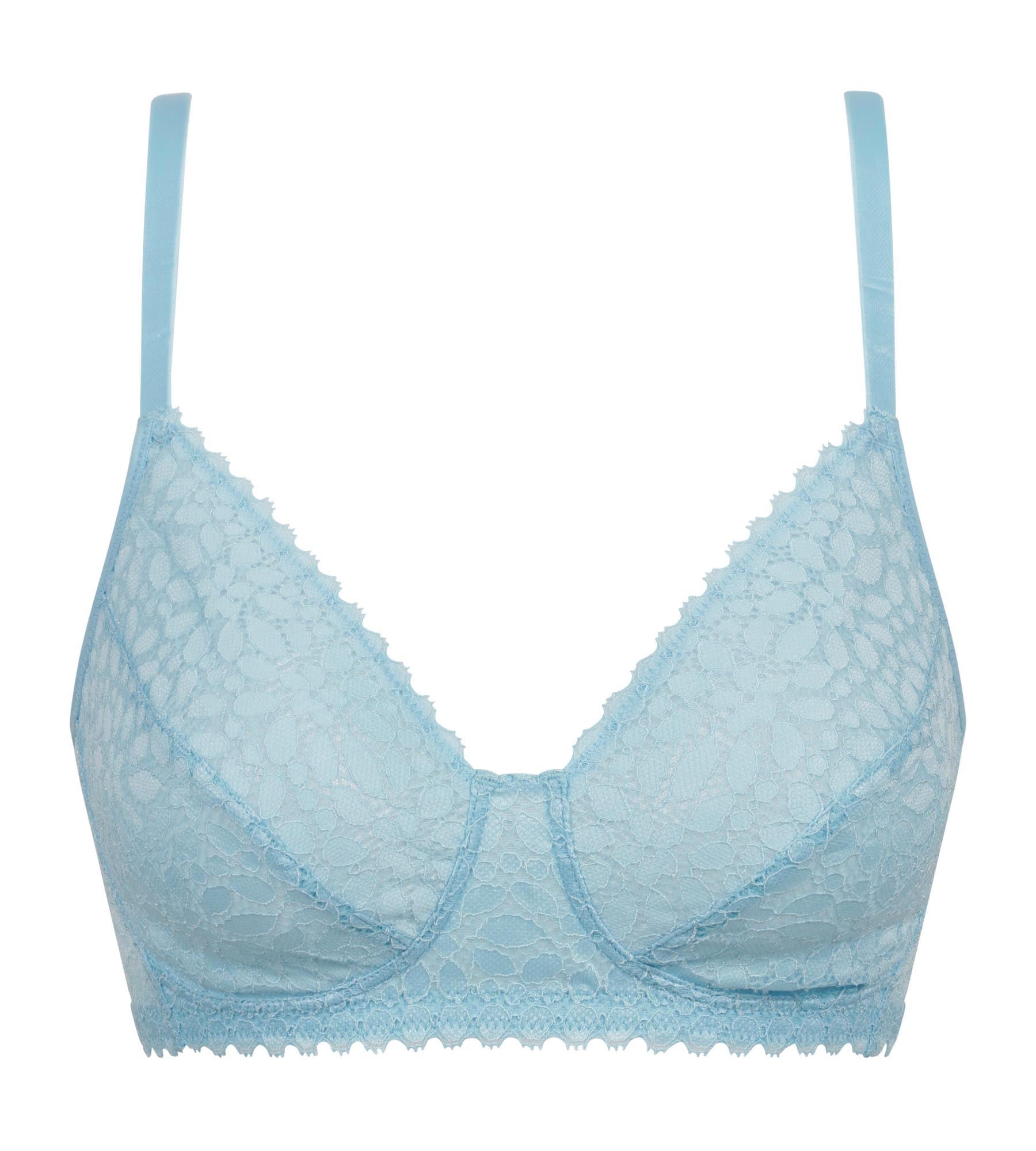 DIM Blue floral lace triangle bra Dim Daily