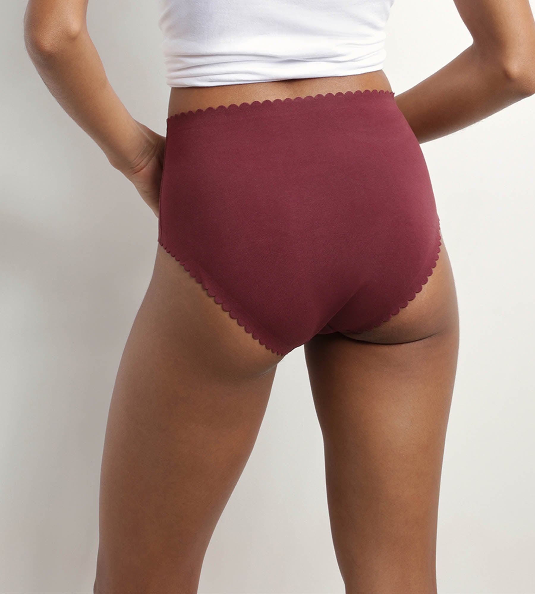 DIM Pack of 2 high-rise briefs in stretch cotton in Ruby Pink Body Touch Easy