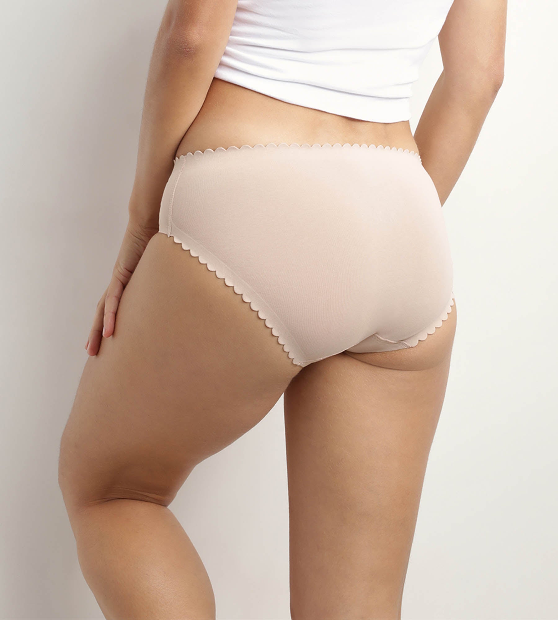 DIM Pack of 2 women's briefs in stretch cotton in Flesh and Black Body Touch Easy