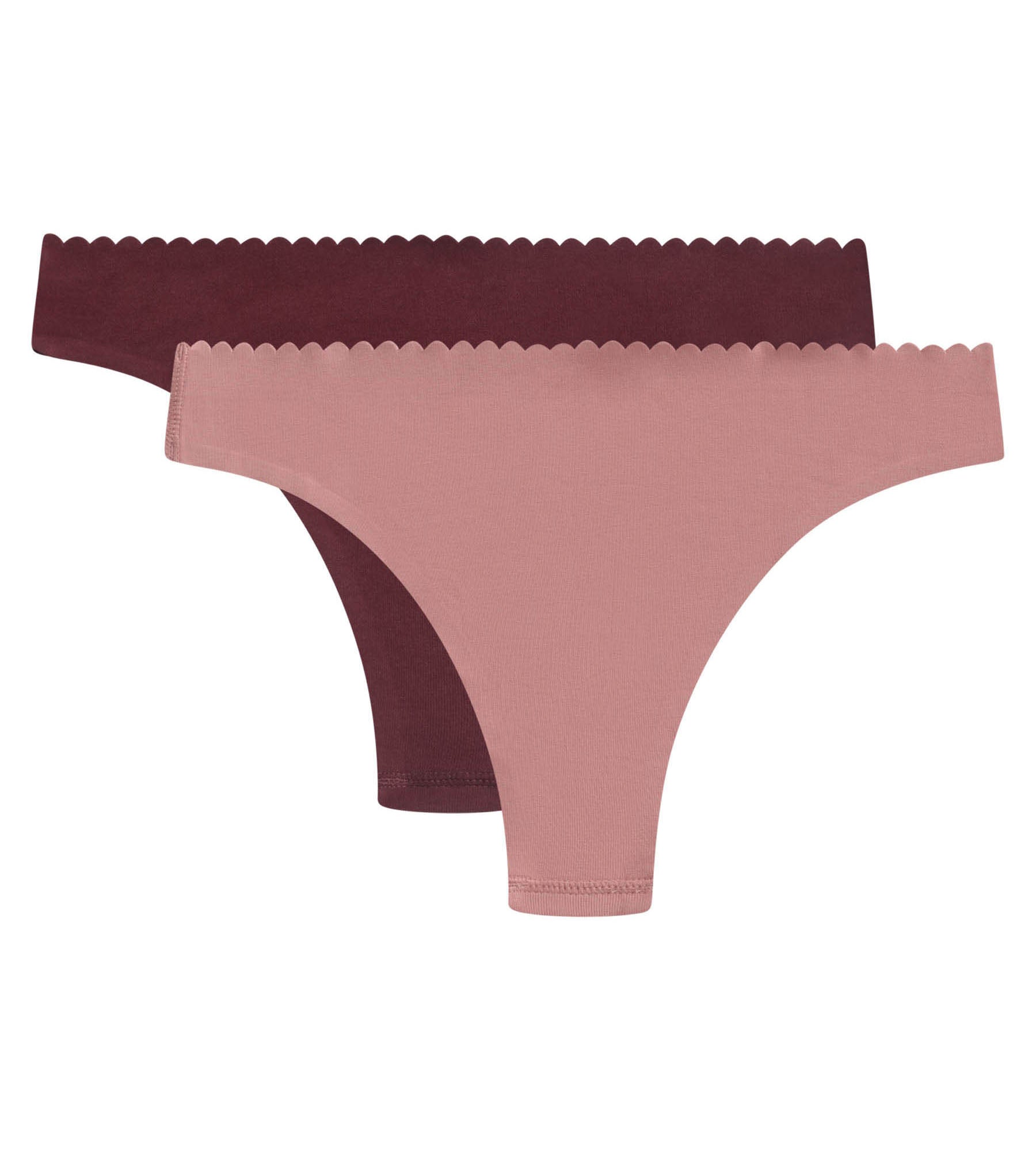 DIM Pack of 2 women's tangas in Pink and Ruby microfibre Body Touch Easy