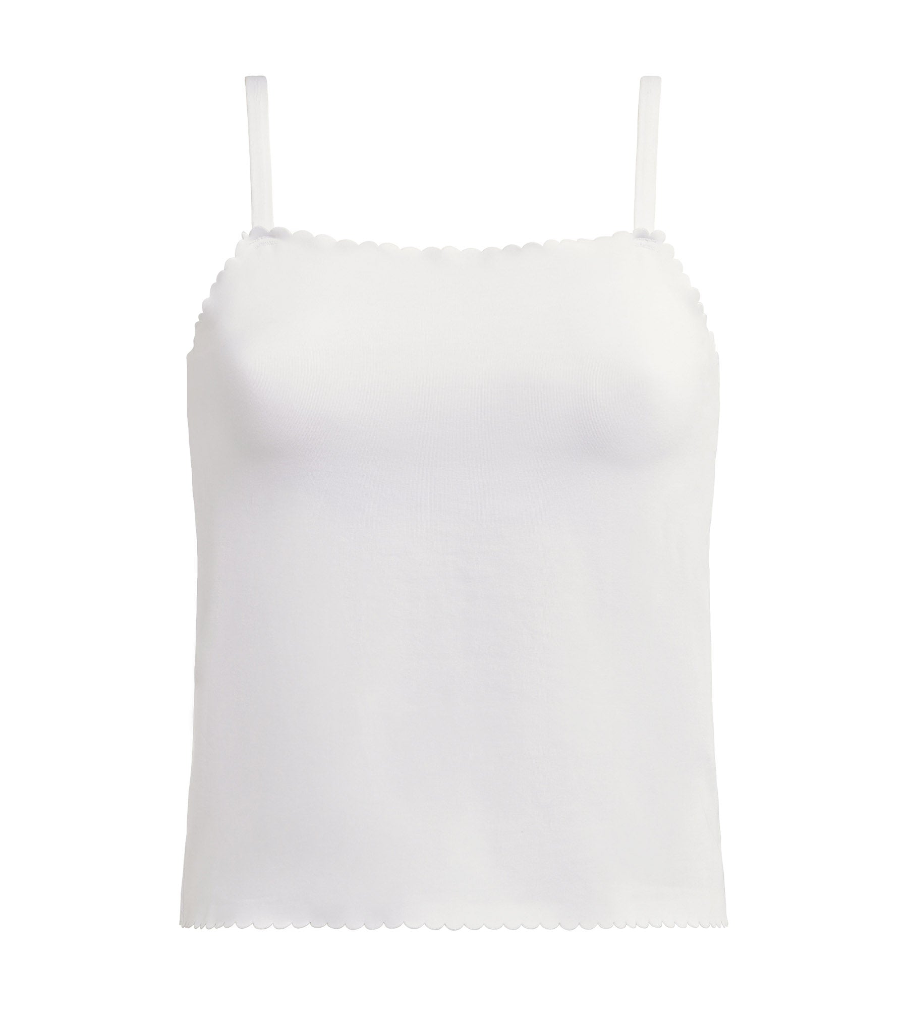 DIM Women's white cotton seamless stretch top Body Touch Easy