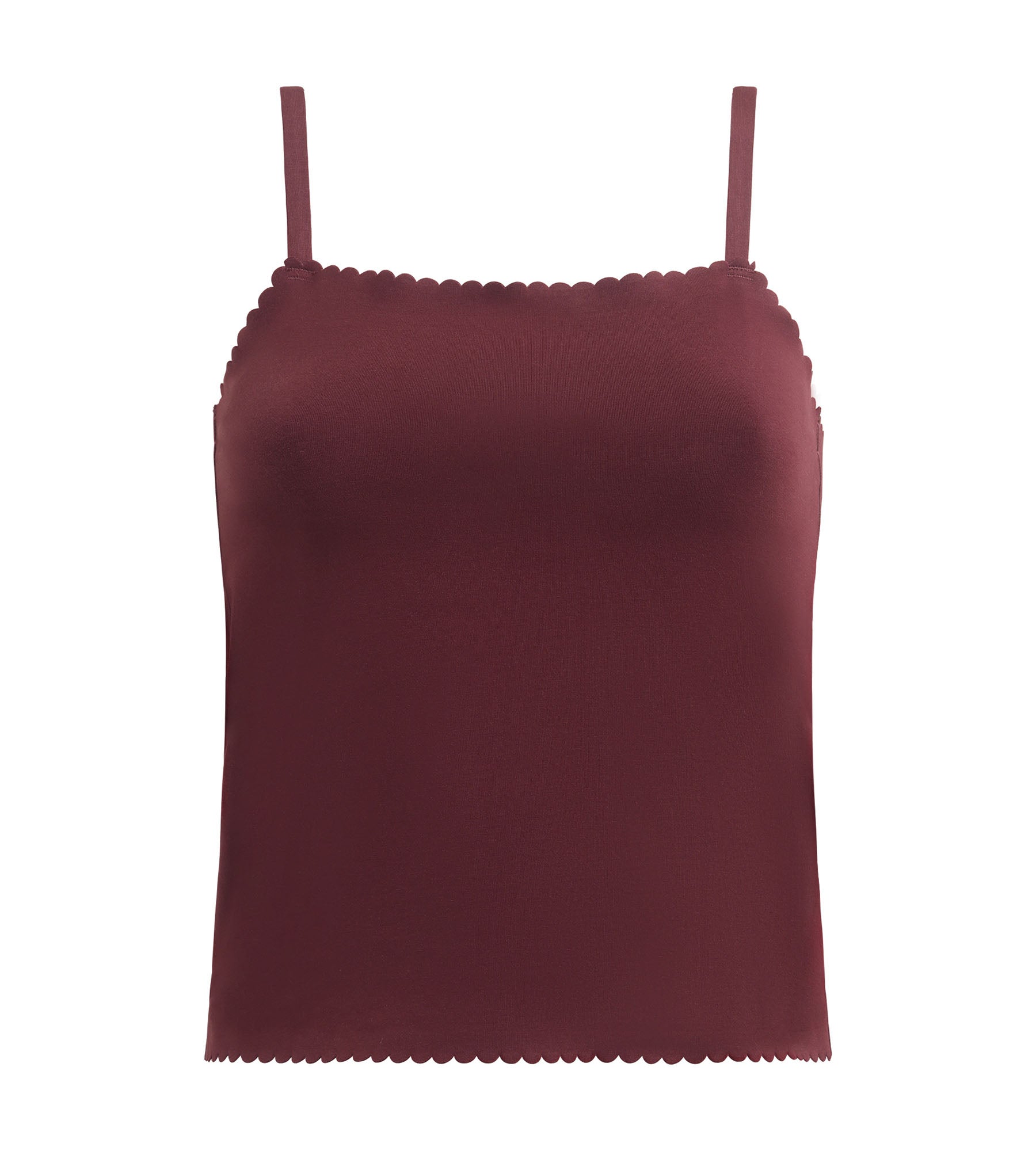 DIM Women's dark ruby cotton seamless stretch top Body Touch Easy