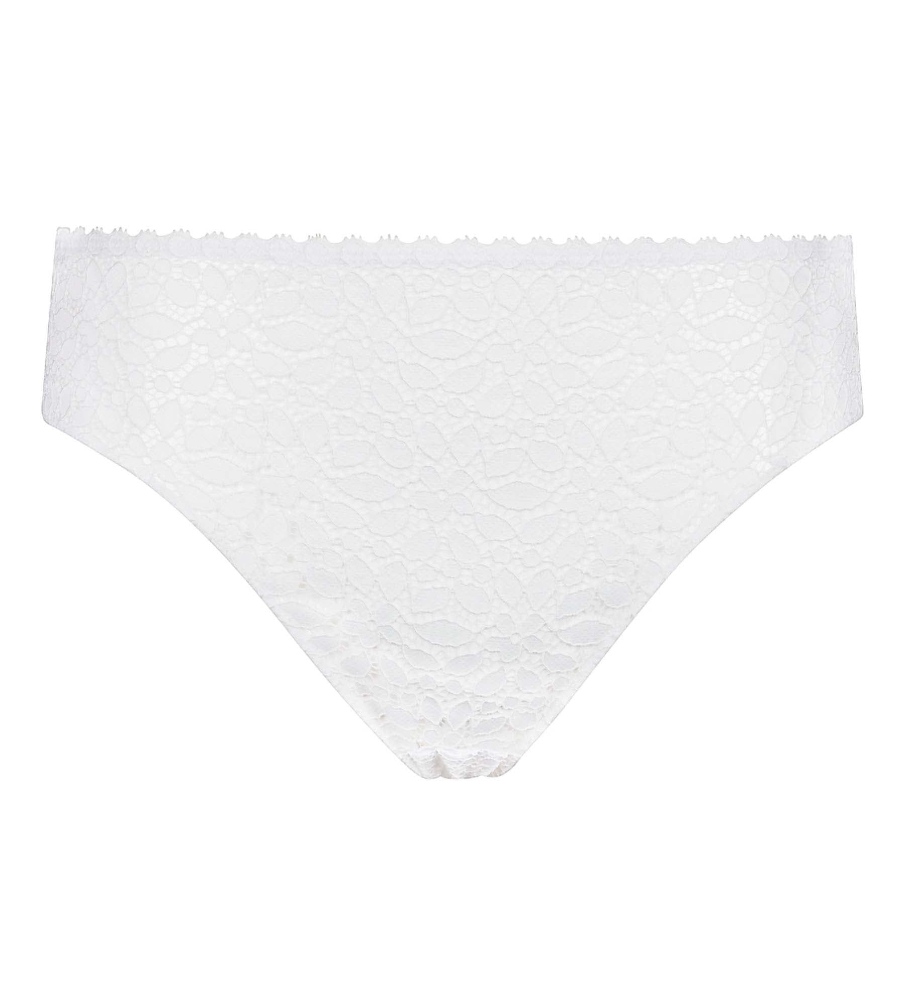 DIM Openwork lace knickers with floral patterns in White Daily Dentelle
