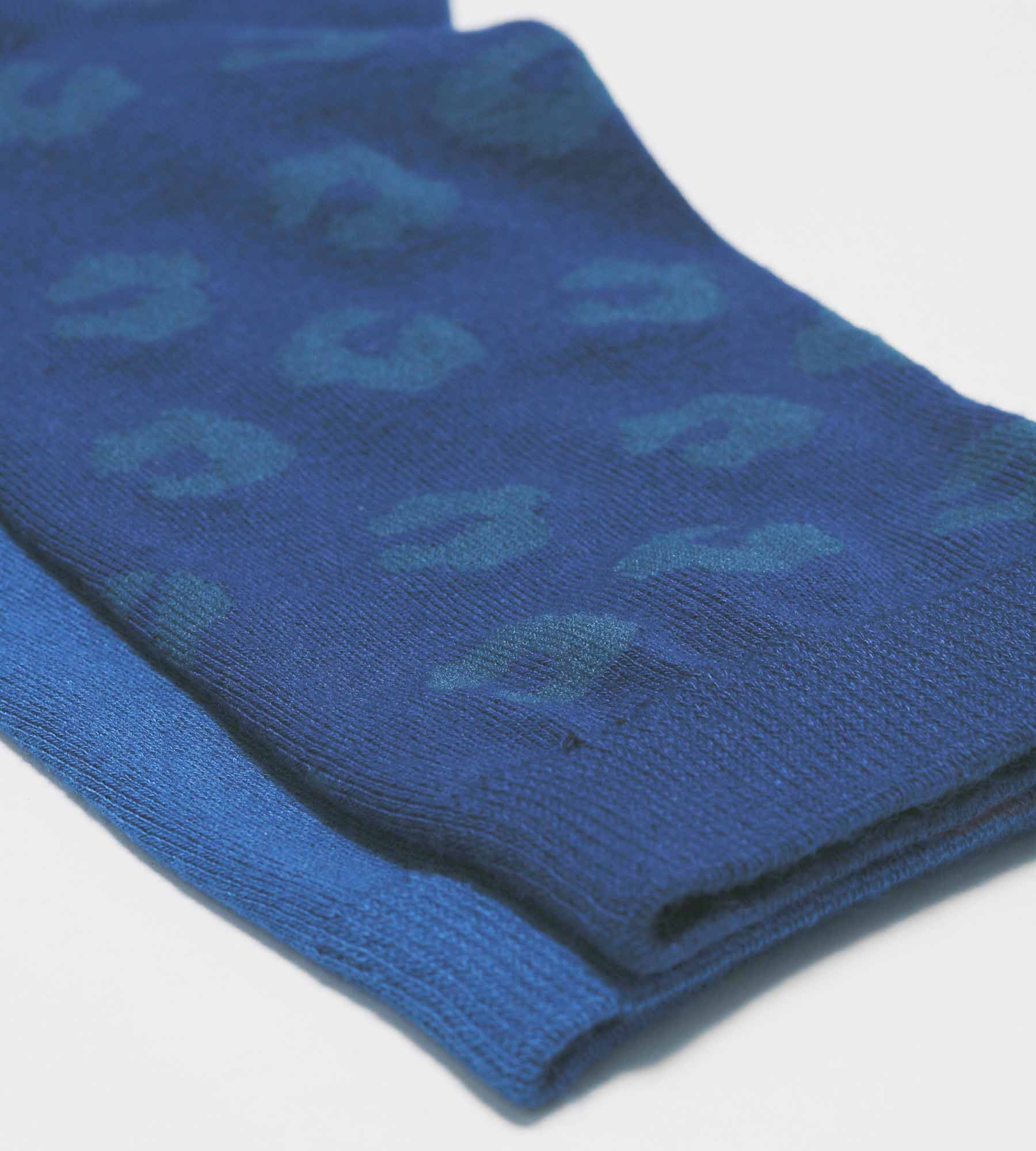 DIM Pack of 2 pairs of women's viscose floral socks in Blue Dim Bamboo