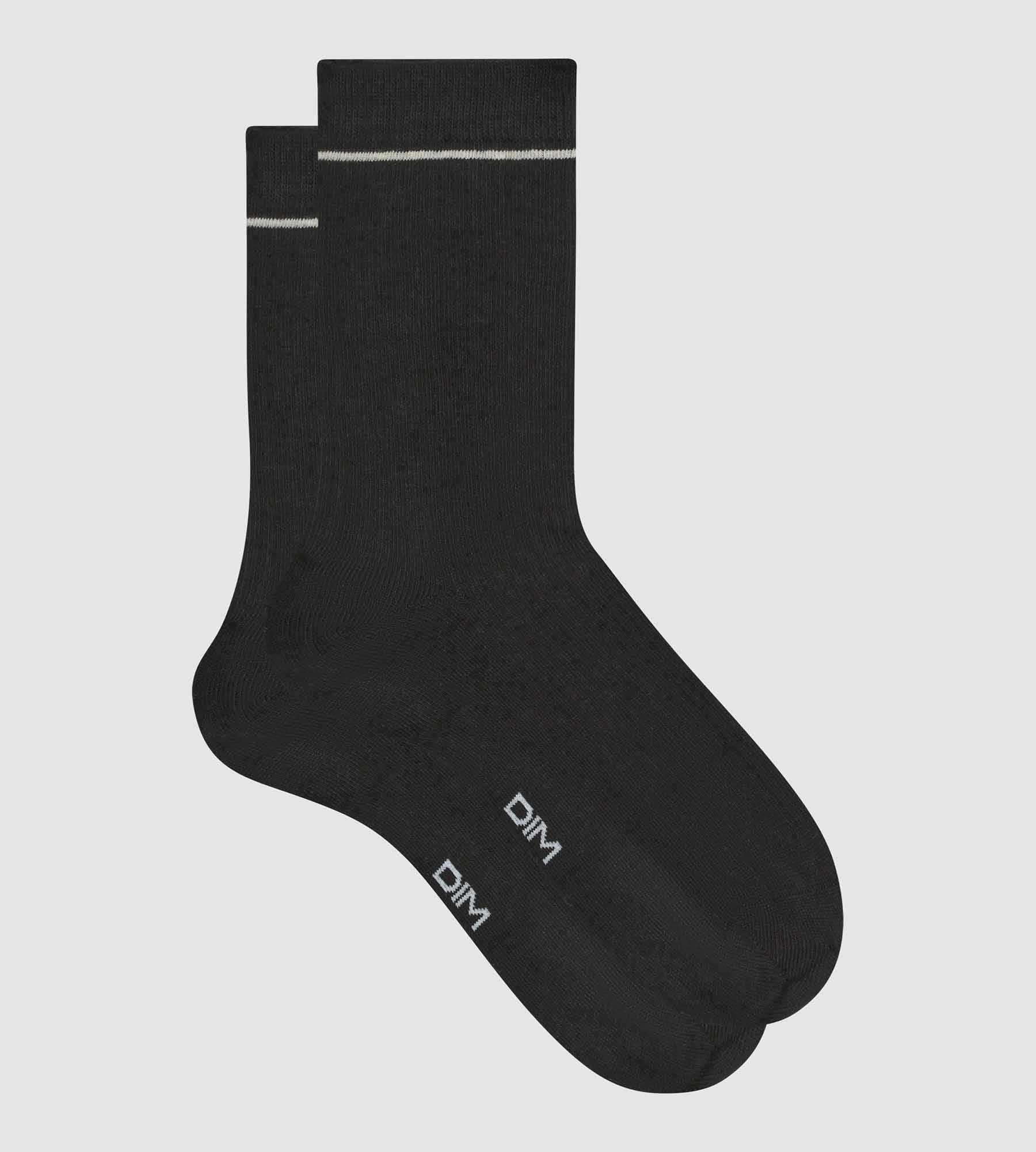 DIM Black Unisex ribbed modal cotton socks Dim Icons