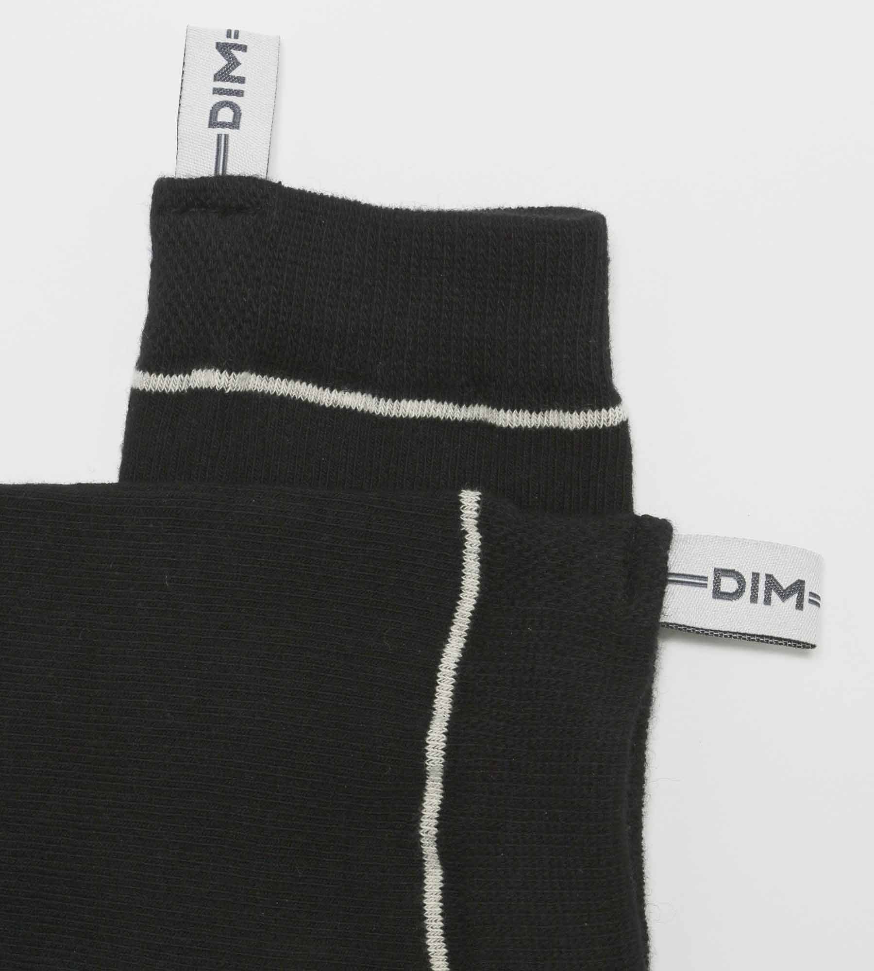 DIM Black Unisex ribbed modal cotton socks Dim Icons