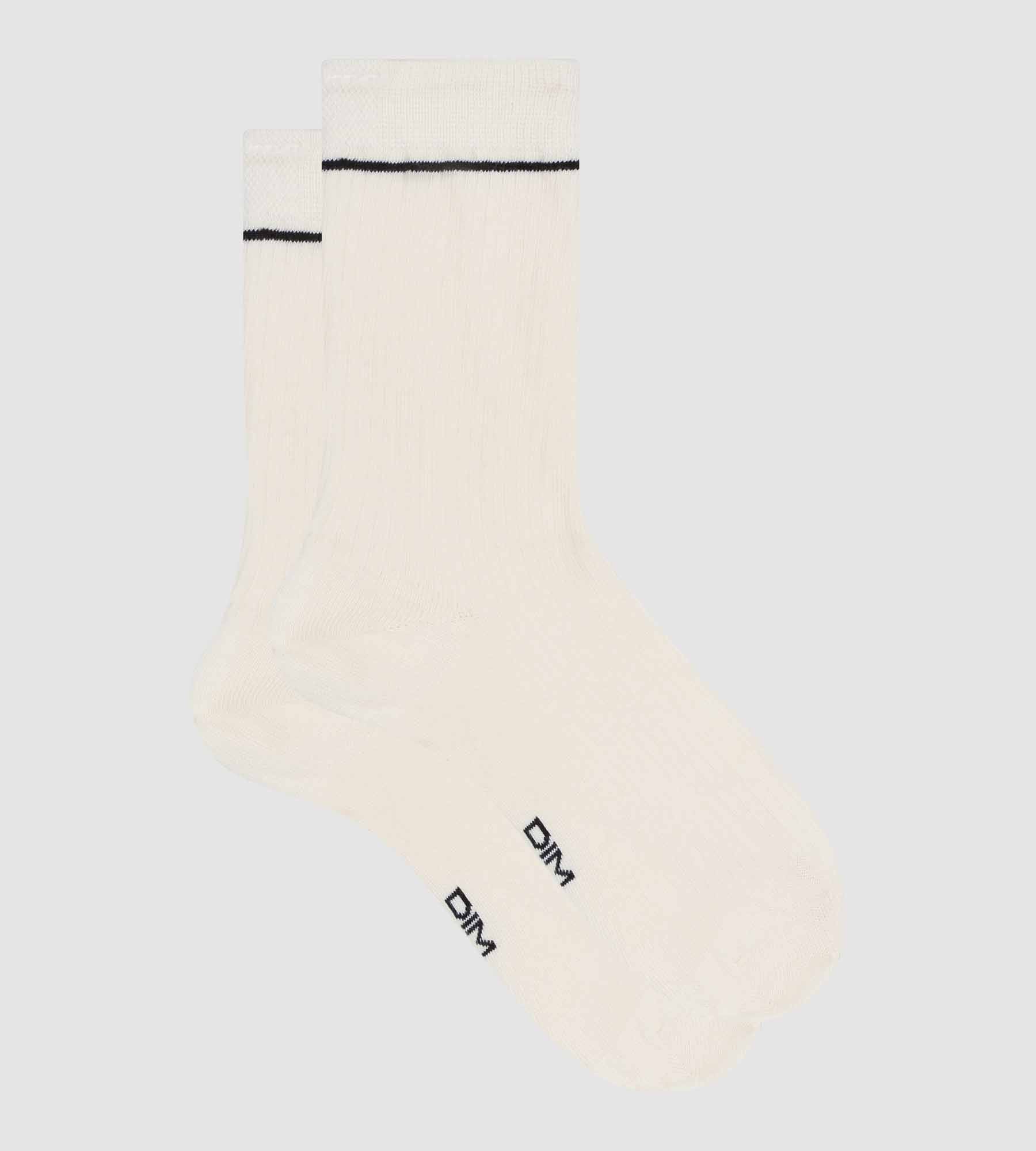 DIM Cream Unisex Ribbed Modal Cotton Socks Dim Icons
