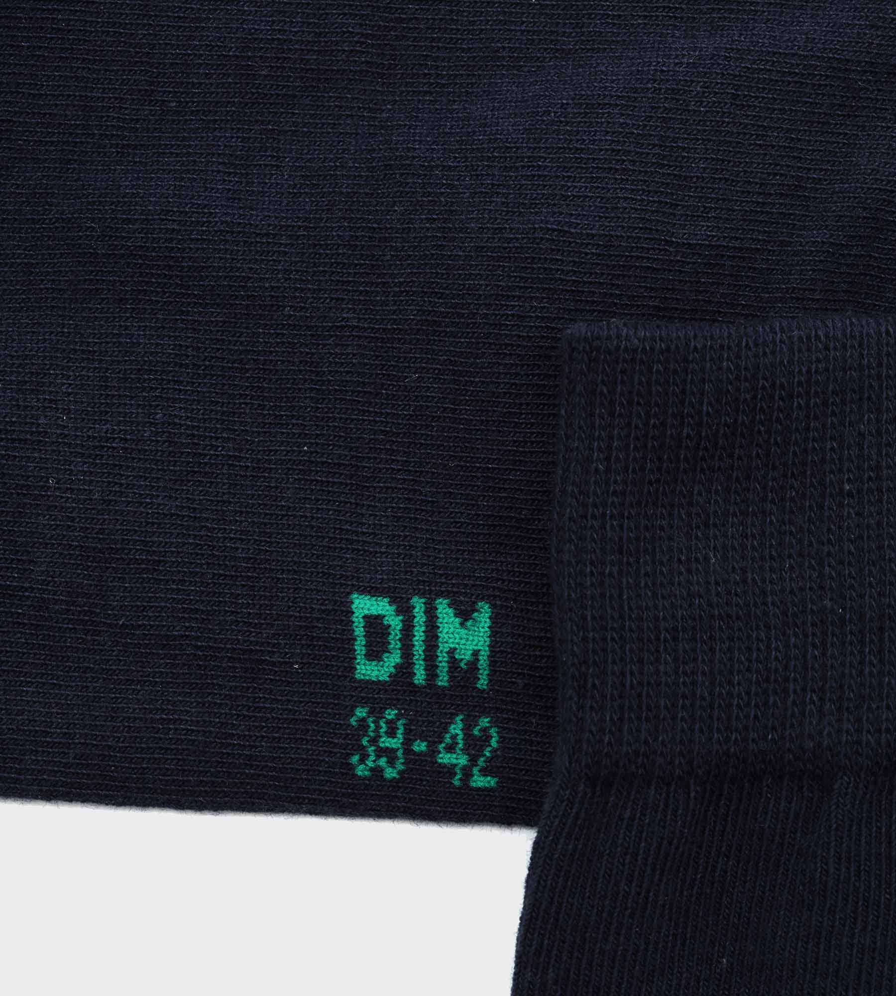 DIM Pack of 2 pairs of Navy Blue men's socks in organic cotton Dim Good