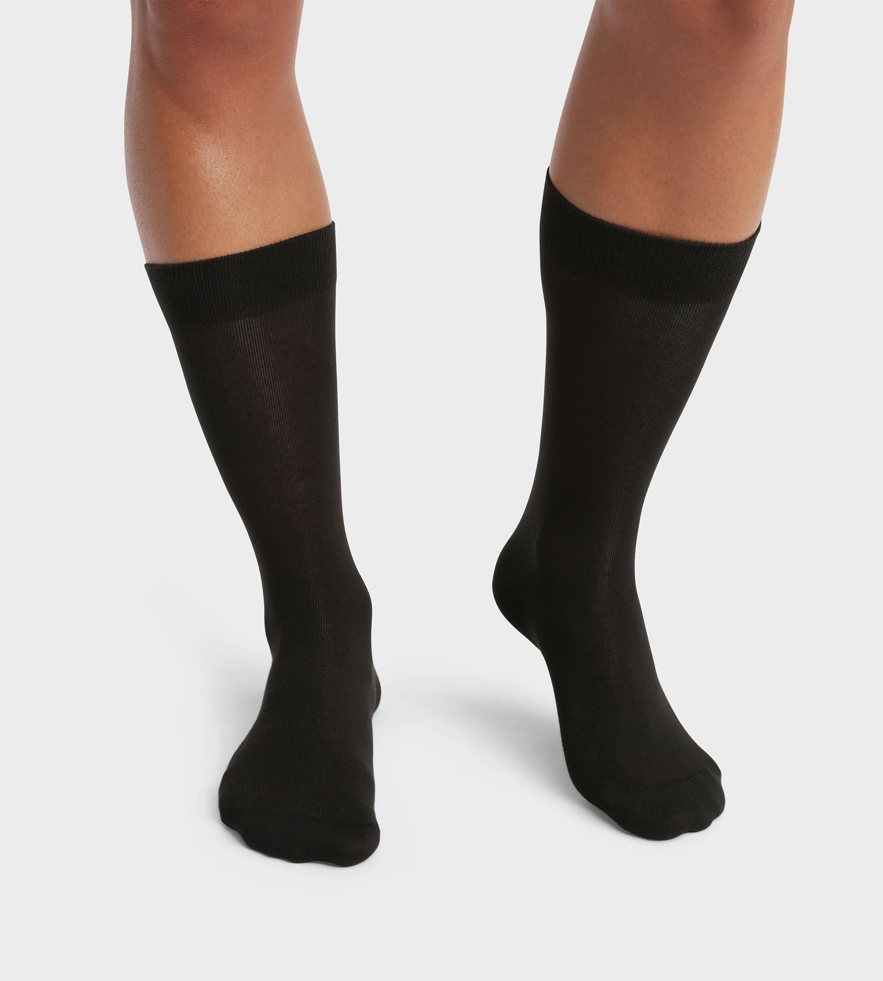 DIM Pack of 2 pairs of Black men's socks in organic cotton Dim Good