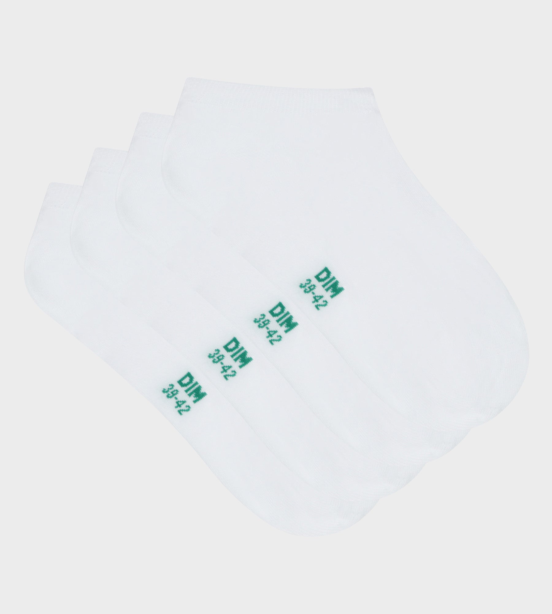 DIM Pack of 2 pairs of White men's socks in organic cotton Dim Good