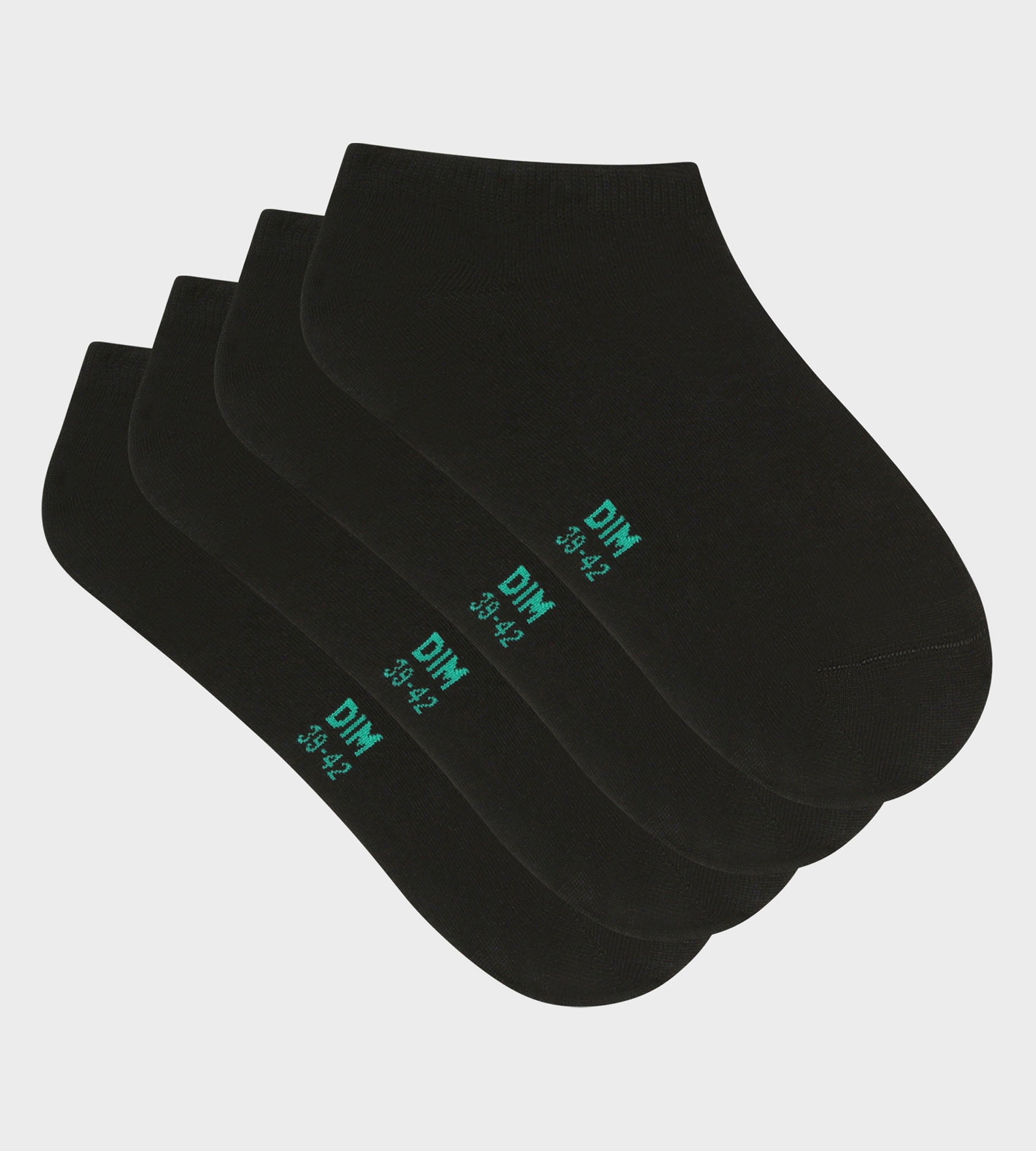 DIM Pack of 2 pairs of Black men's socks in organic cotton Dim Good