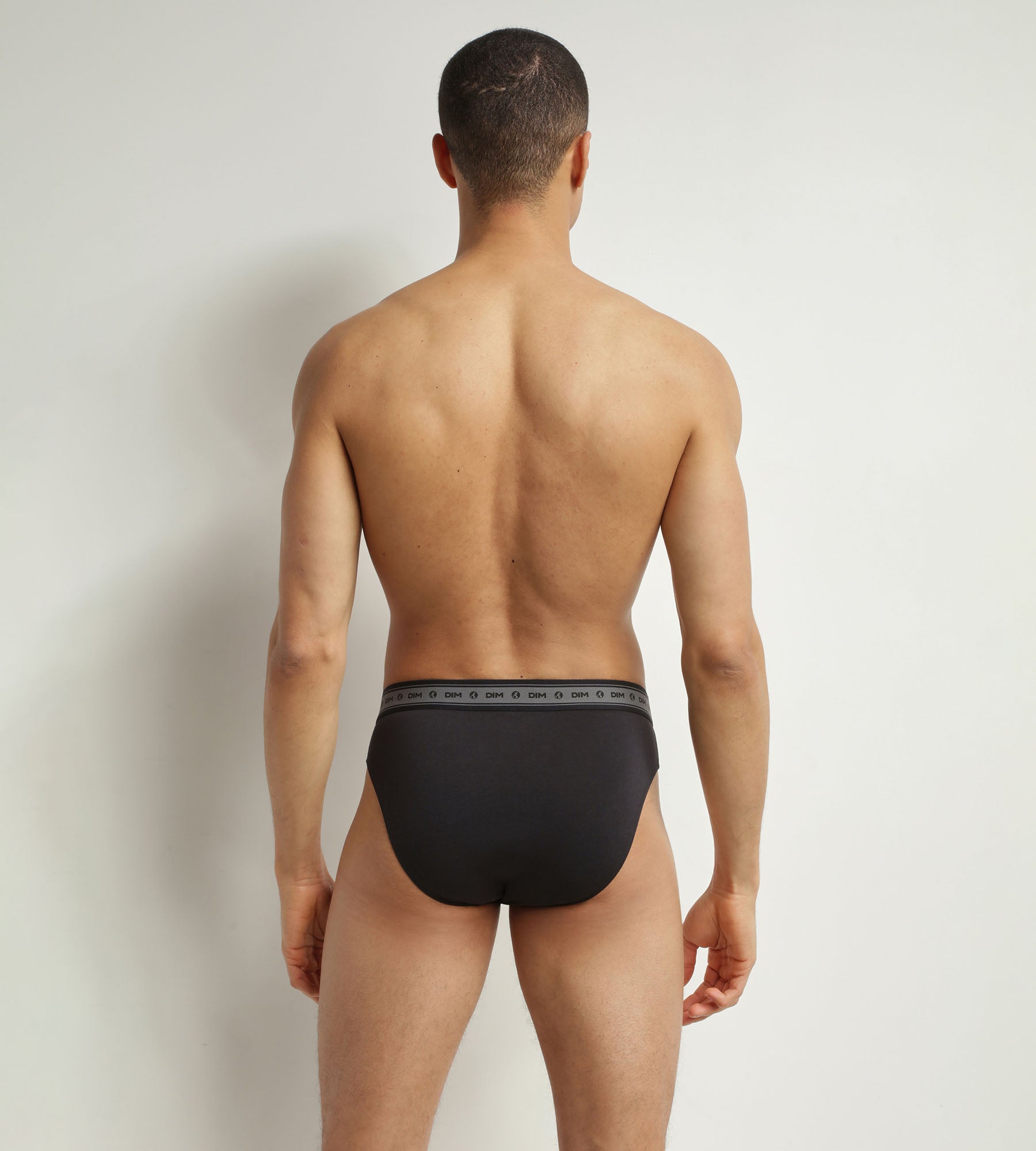DIM Pack of 3 briefs men's Black Grey organic cotton Dim Good