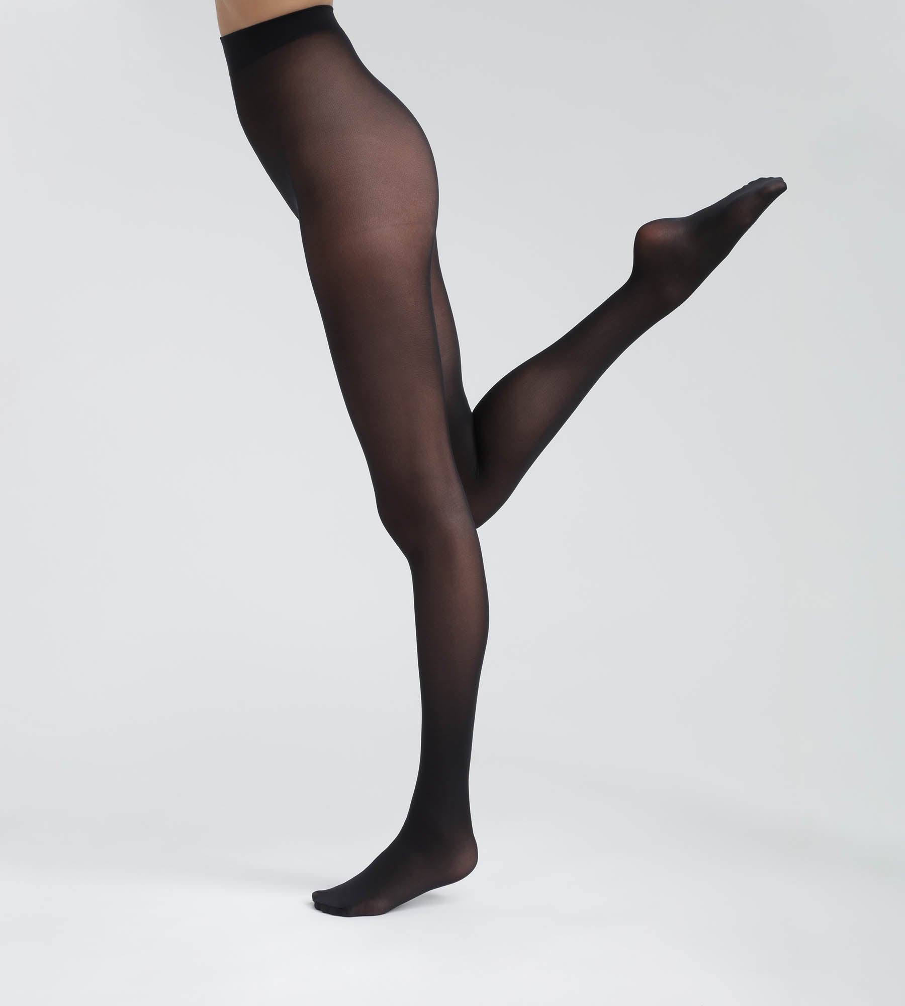 DIM Opaque 50 denier black tights made from recycled yarns Dim Good