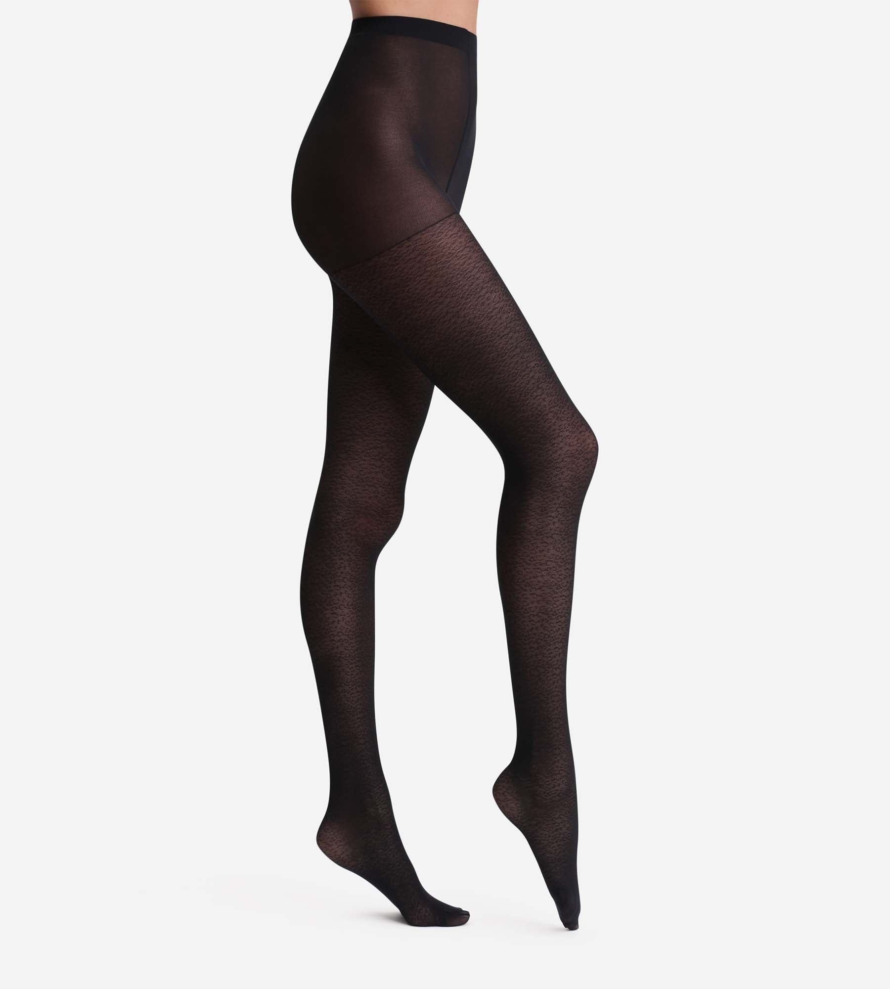 DIM Black leopard print tights Dim Style