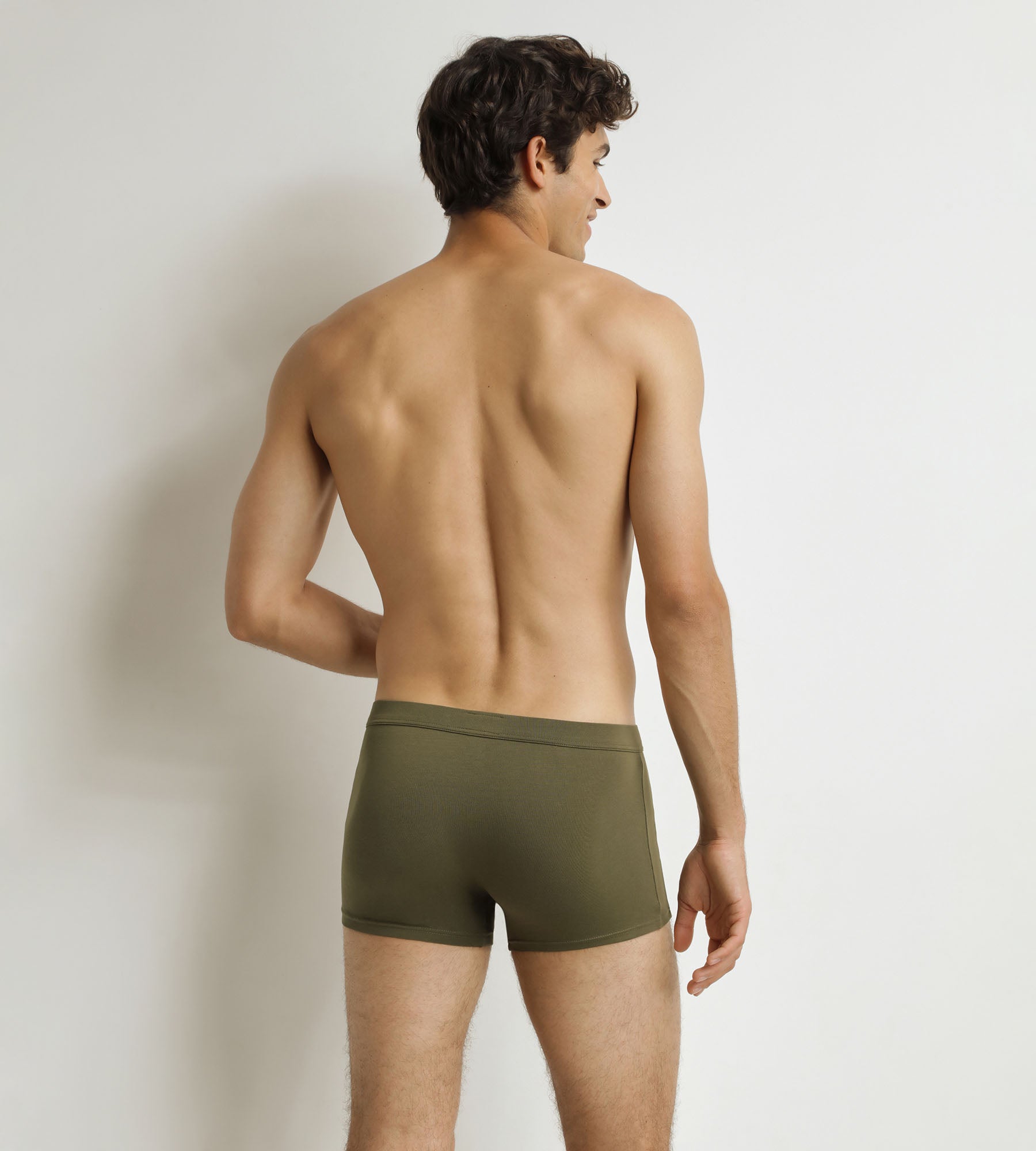 DIM Men's Boxer Classic Cotton Camouflage Green