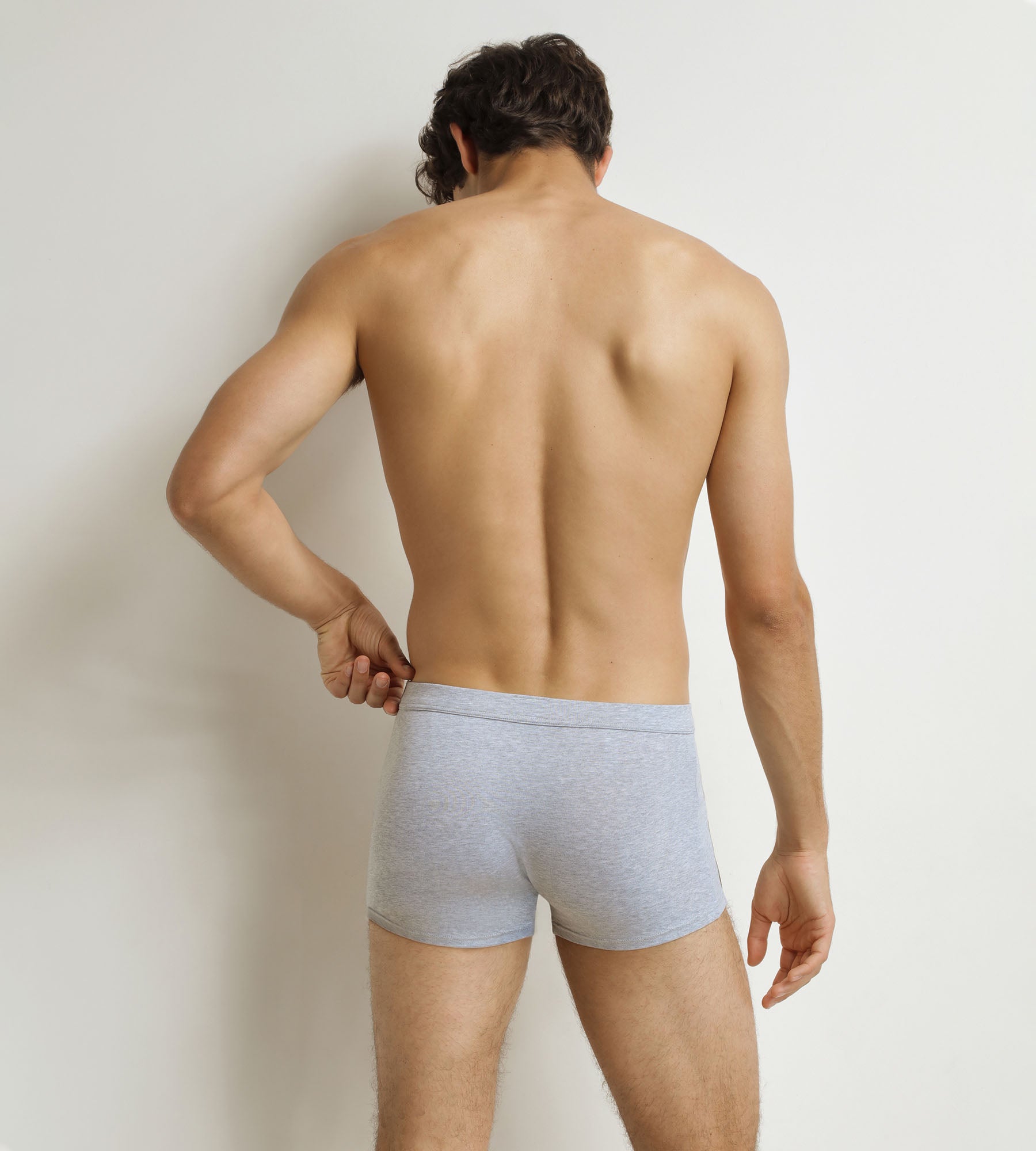DIM Men's ash grey Classic Cotton boxer shorts