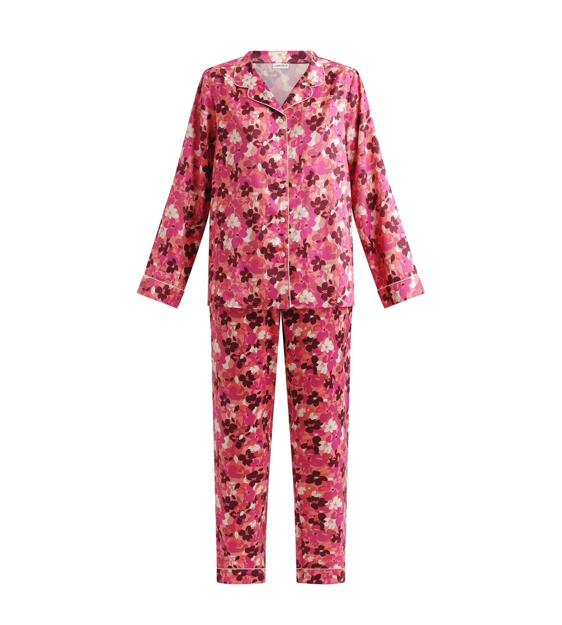 DIM Women's pyjama set Fig with flowers Don't Disturb