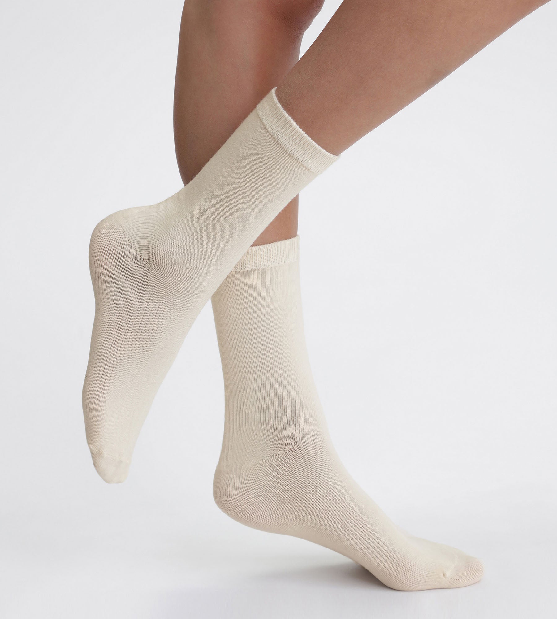 DIM Pack of 2 pairs of women's Cream Thermo Fleece socks