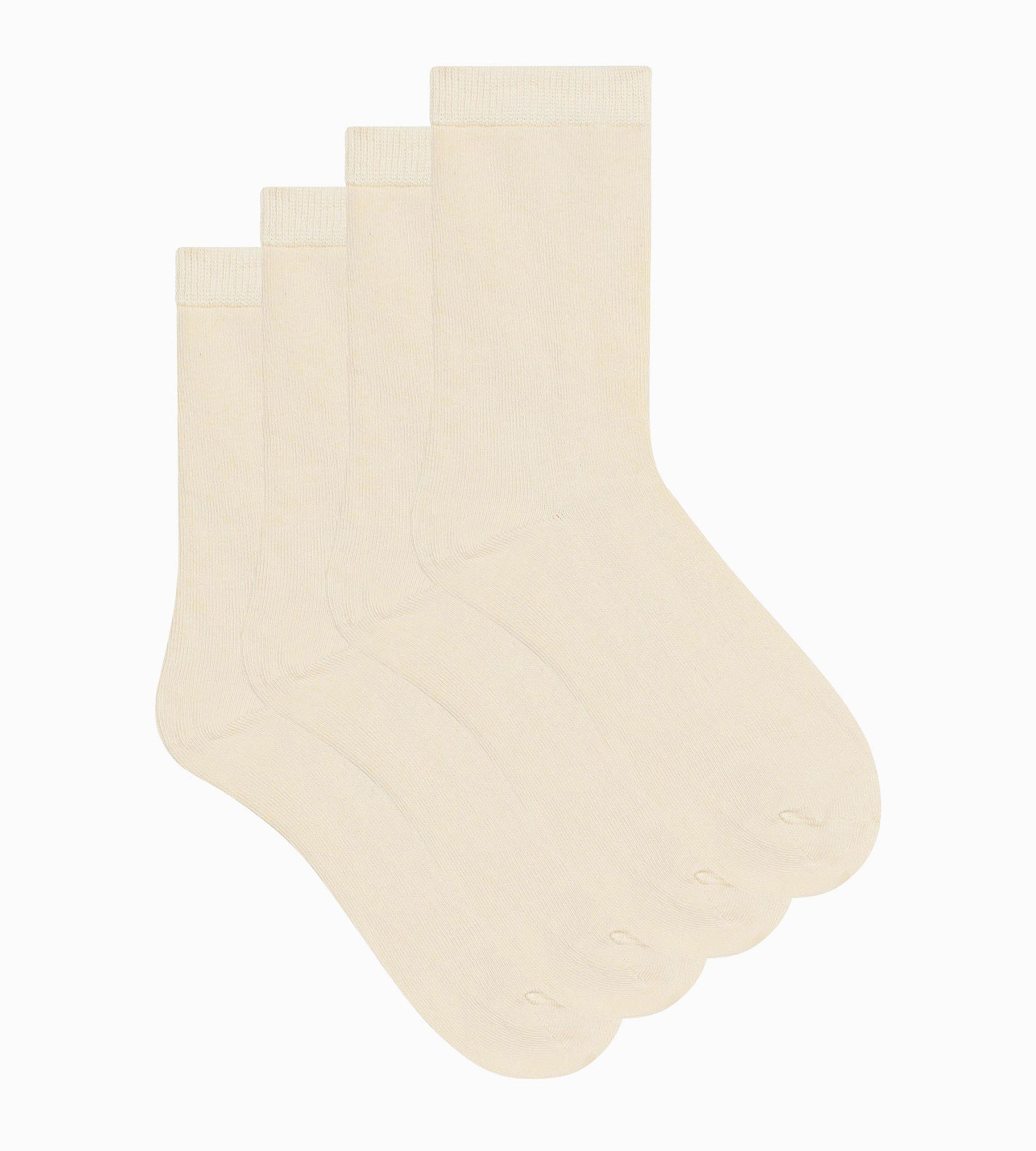 DIM Pack of 2 pairs of women's Cream Thermo Fleece socks